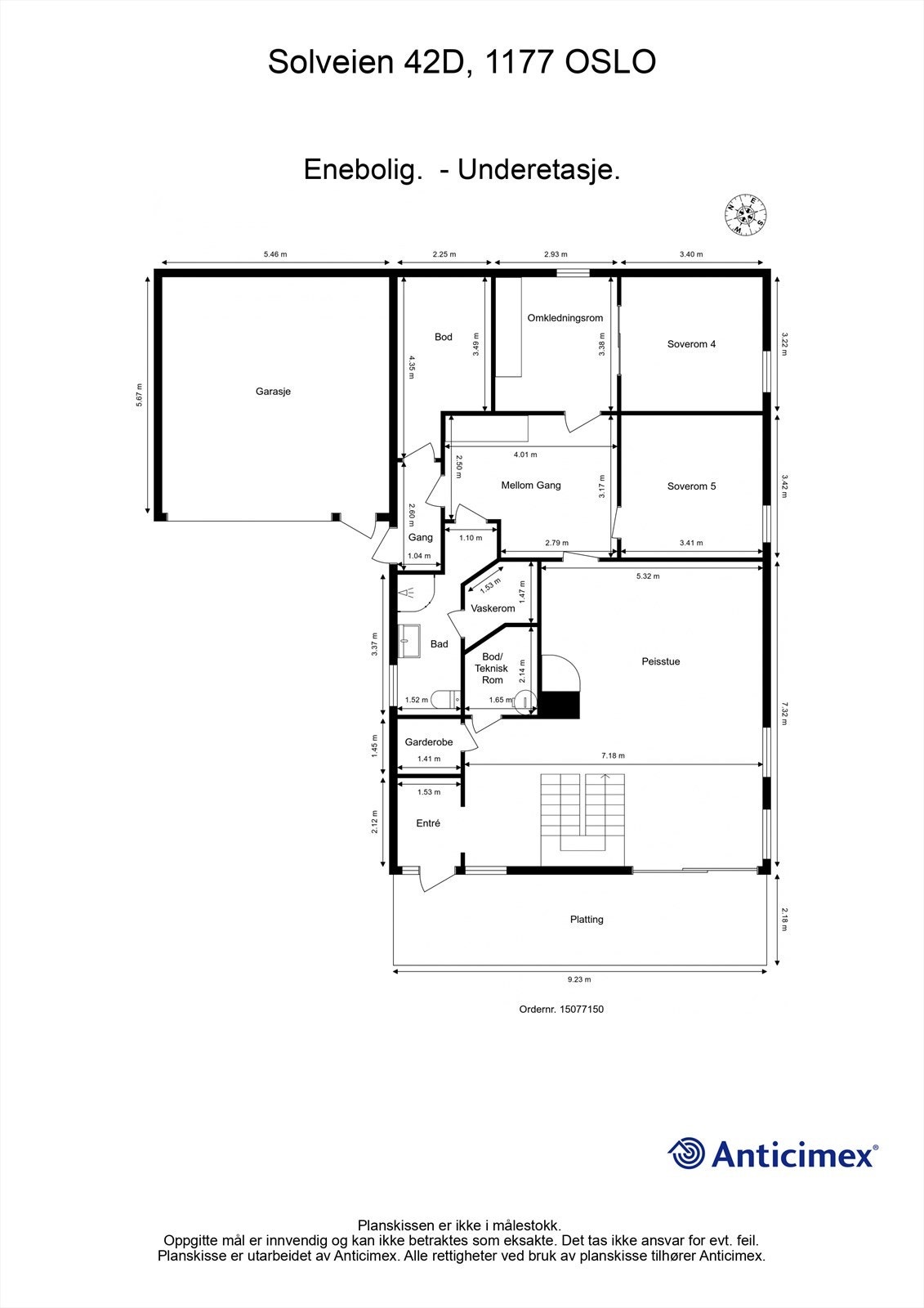 Plantegning - Underetasje Galleribilde