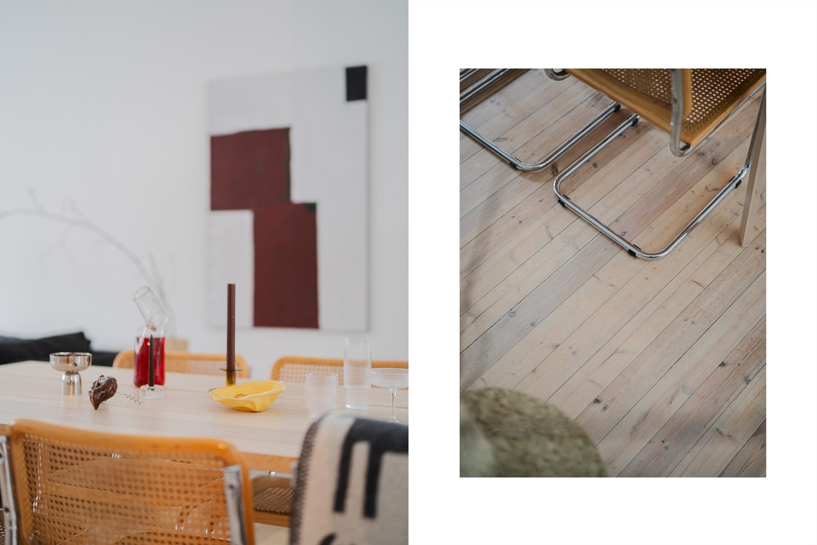 Det originale tregulvet er bevart og gir leiligheten en tidløs karakter. Galleribilde