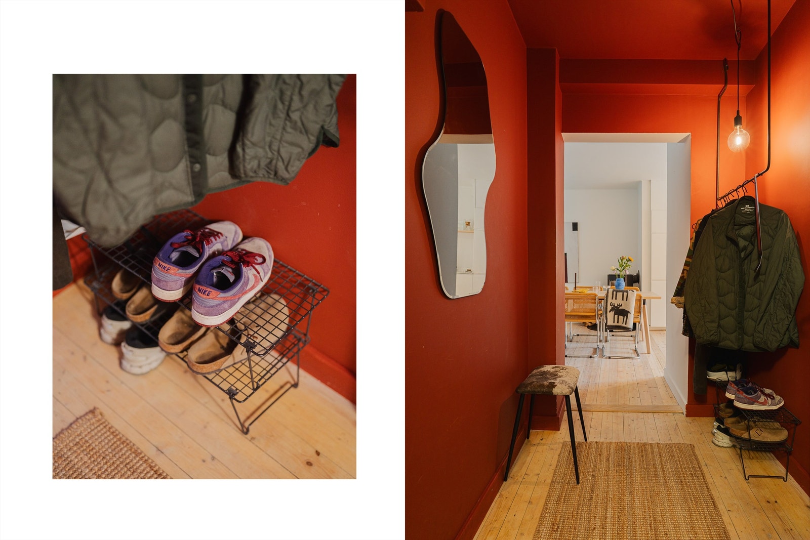 Fra den innbydende entréen er det direkte tilgang til leilighetens øvrige rom. Galleribilde