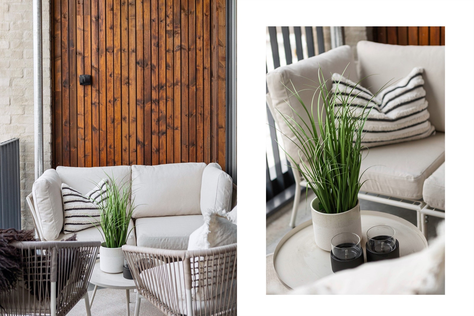 Her kan du enkelt skape en koselig uteoase med utemøbler, beplantning og en gassgrill. Galleribilde