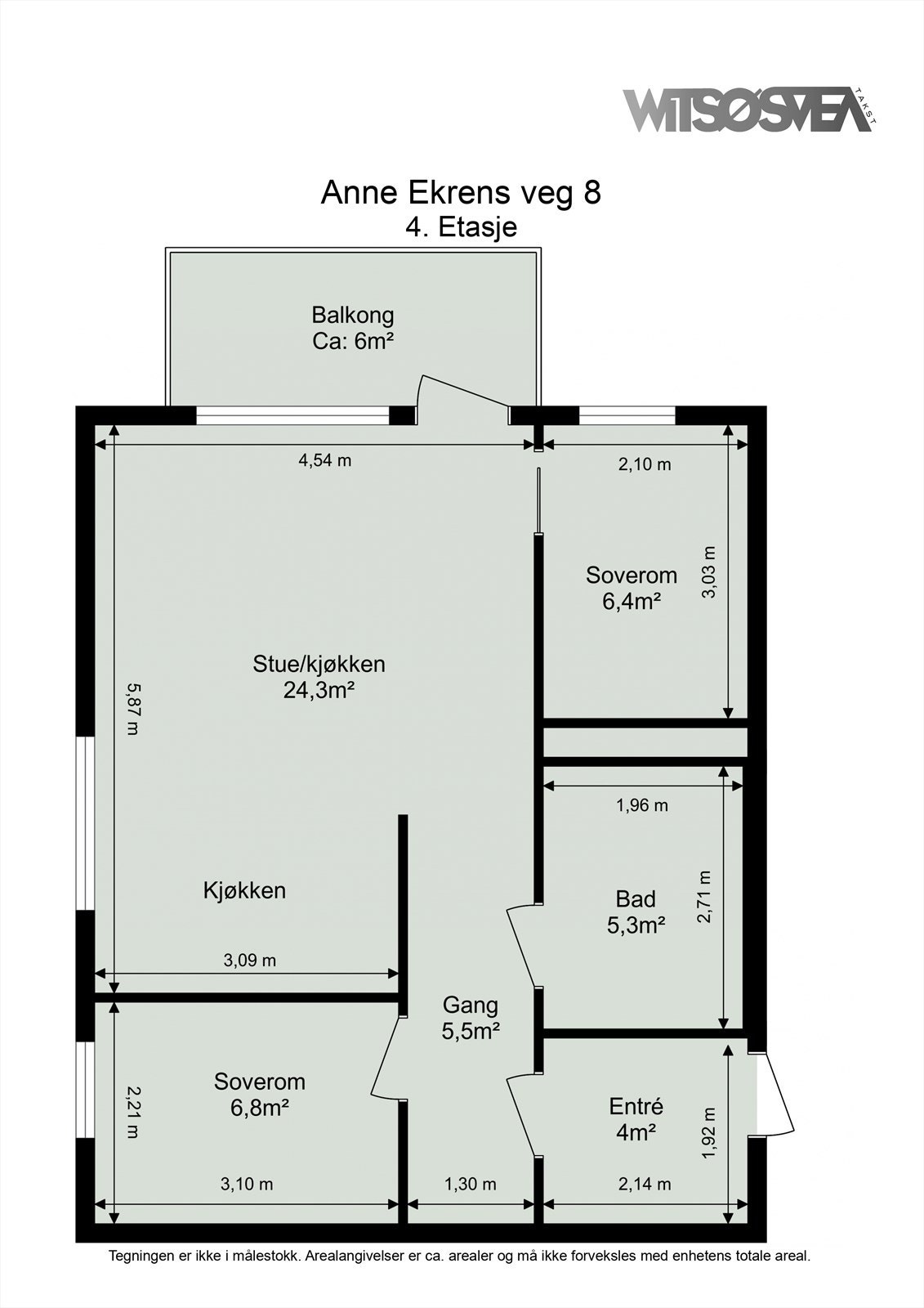 Planskisse 4. etasje Galleribilde