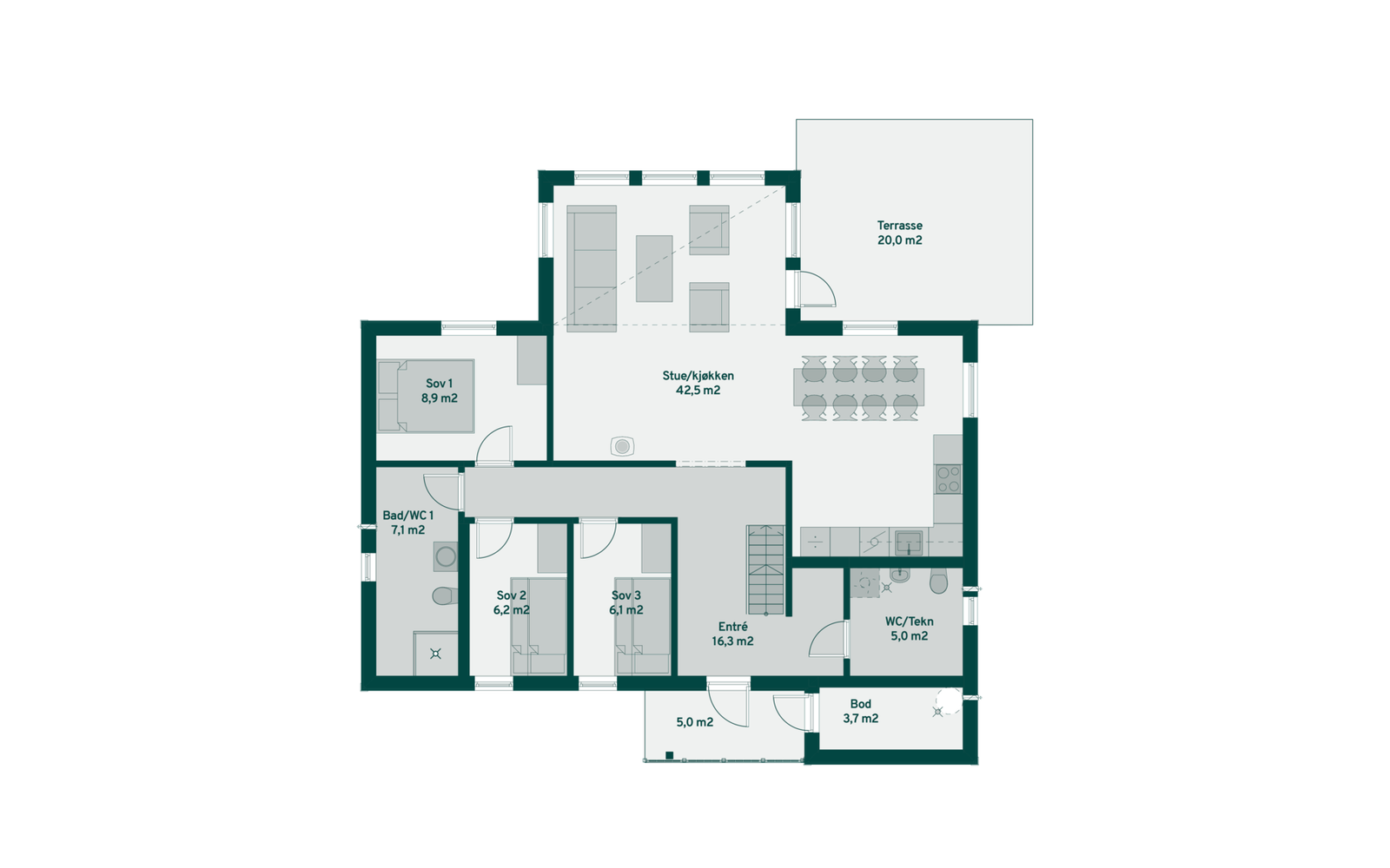 Plantegning Rondablikk 100 hovedplan Galleribilde