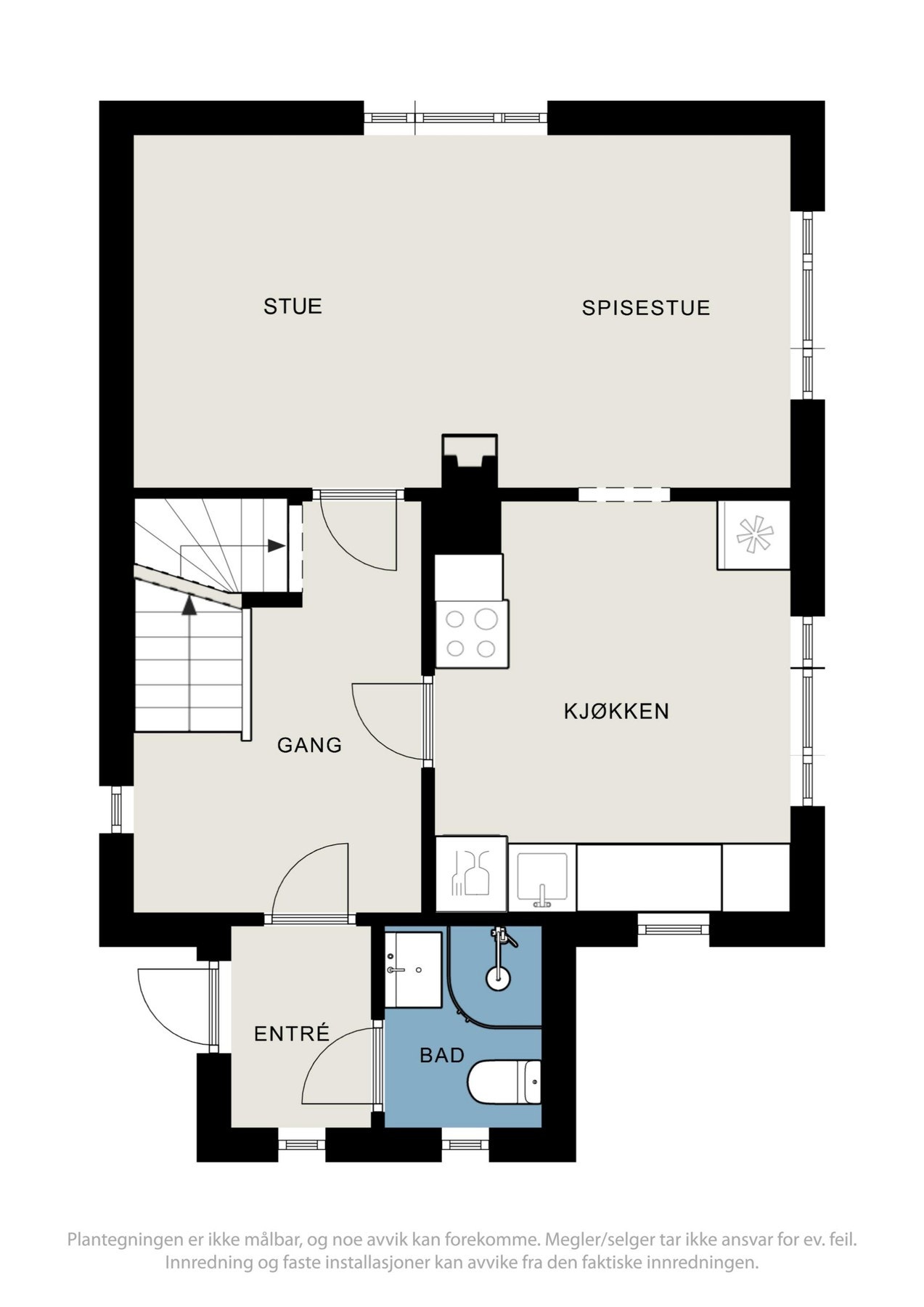 Planskisse hovedetasje. Galleribilde