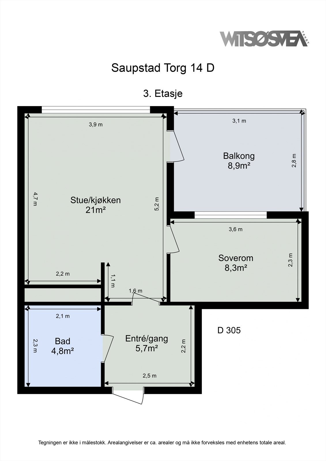 Plantegning 3. etasje Galleribilde