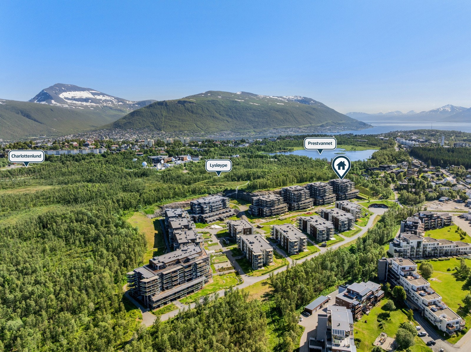 Et av Tromsøs mest attraktive områder, med umiddelbar nærhet til turområder, lysløypa, busstopp og Jekta/K1.