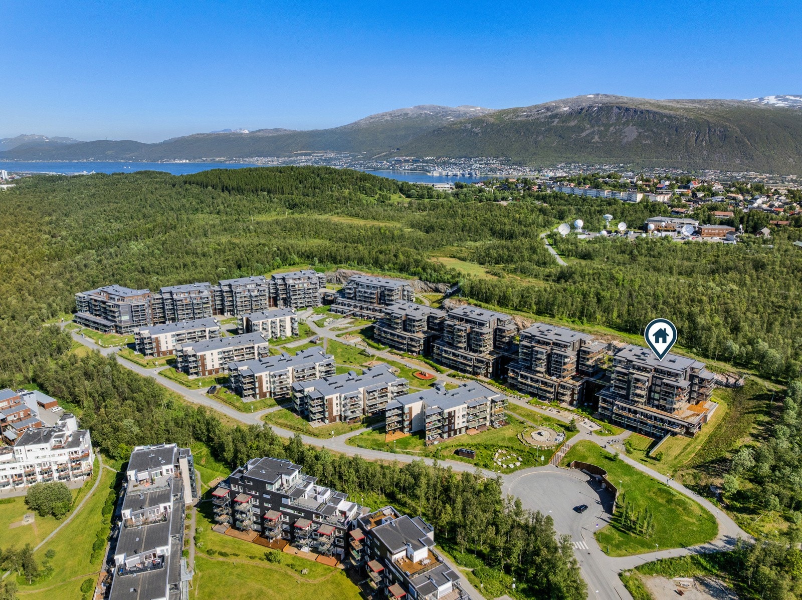 Lysløypa ligger kun et steinkast unna.