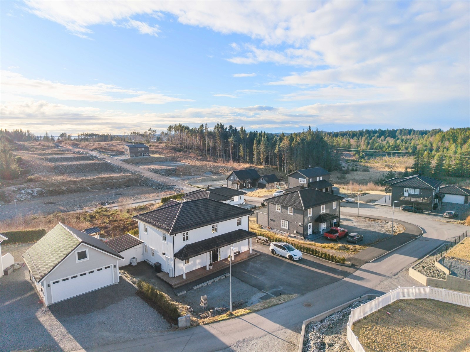 En flott gate og blindvei som er trygg og god for barna. Galleribilde