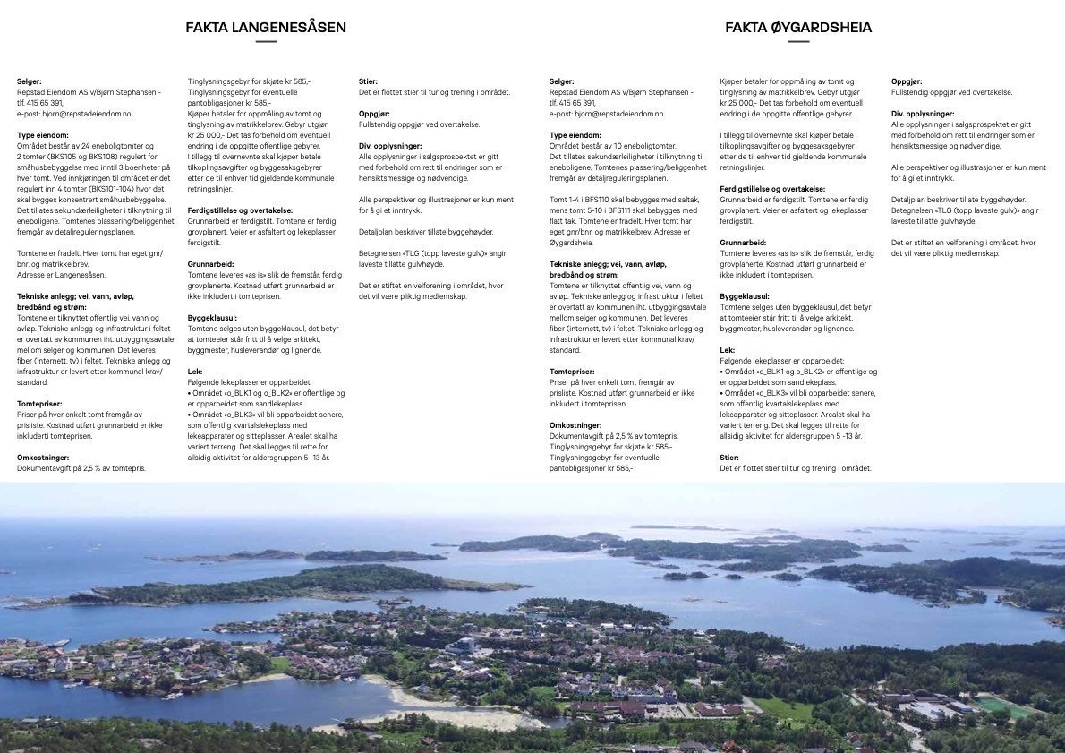 Nyttig informasjon Langenesåsen/Øygardsheia. Galleribilde