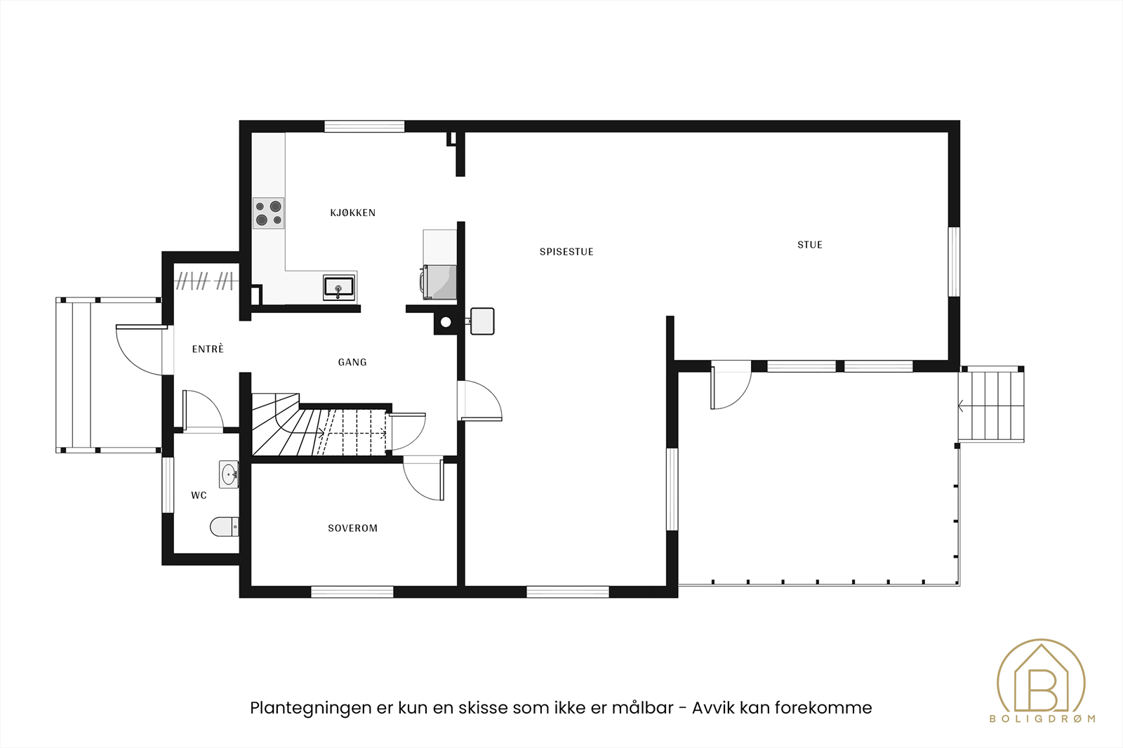 Plantegning 1 etasje. Galleribilde
