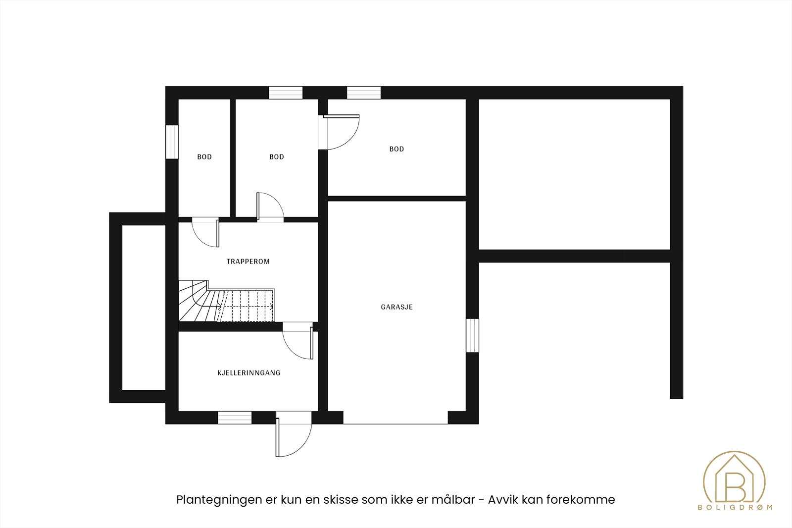 Plantegning kjeller. Galleribilde