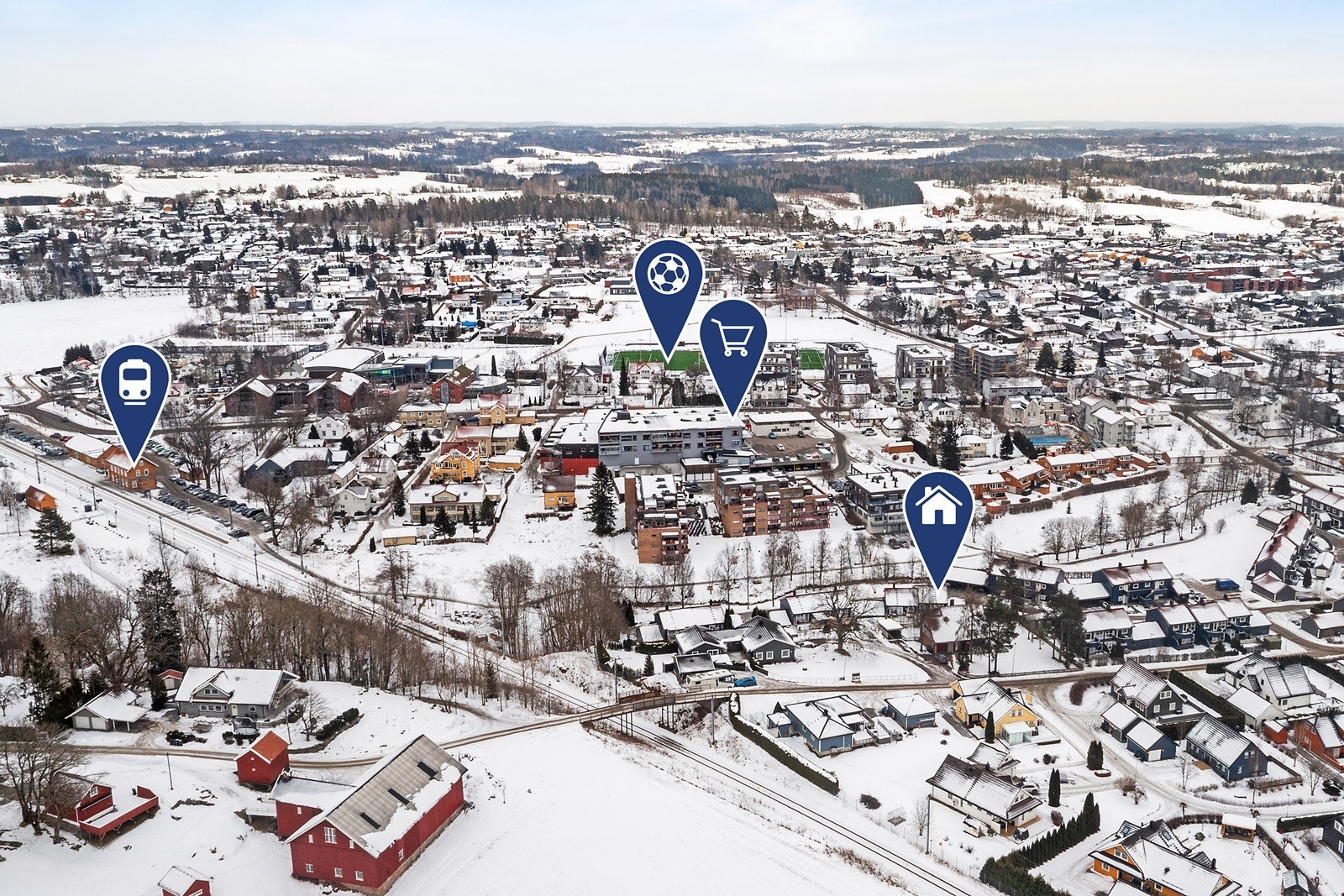 Det er også kort gange til Kiwi, Europris, treningsfasiliteter og offentlig transport fra boligen Galleribilde