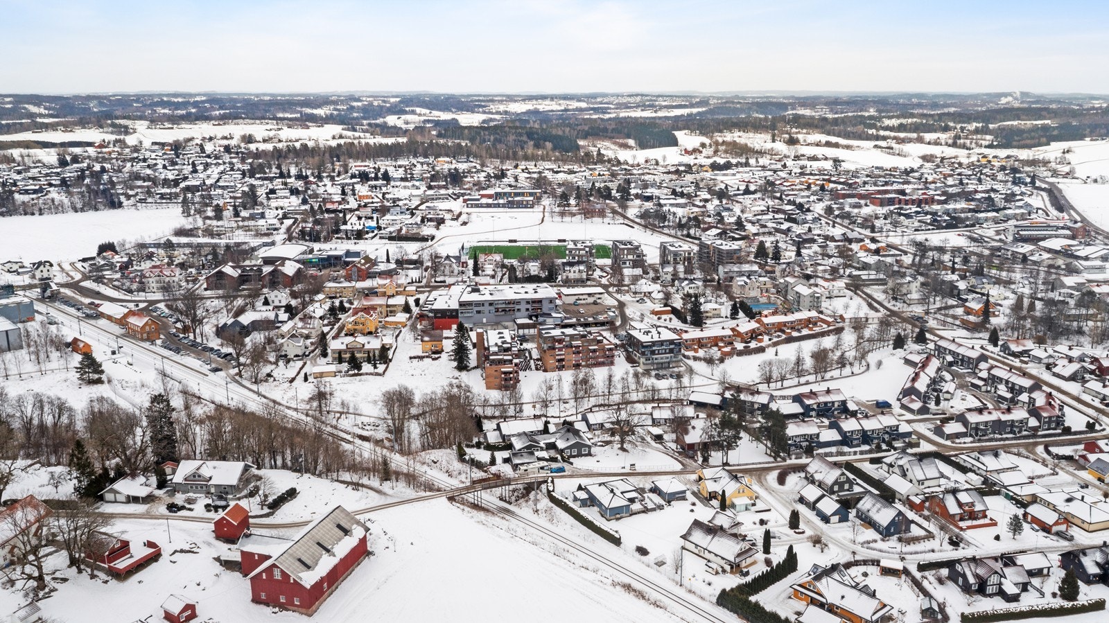 Boligen ligger bokstavelig talt i hjertet av Spydeberg Galleribilde