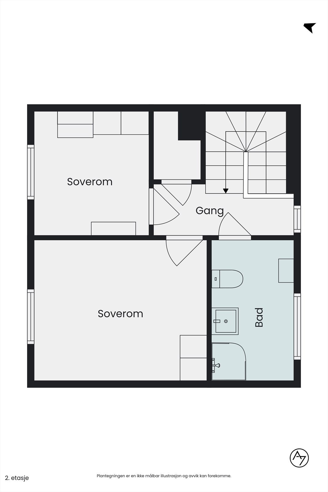 Plantegning - 2.etasje. Galleribilde