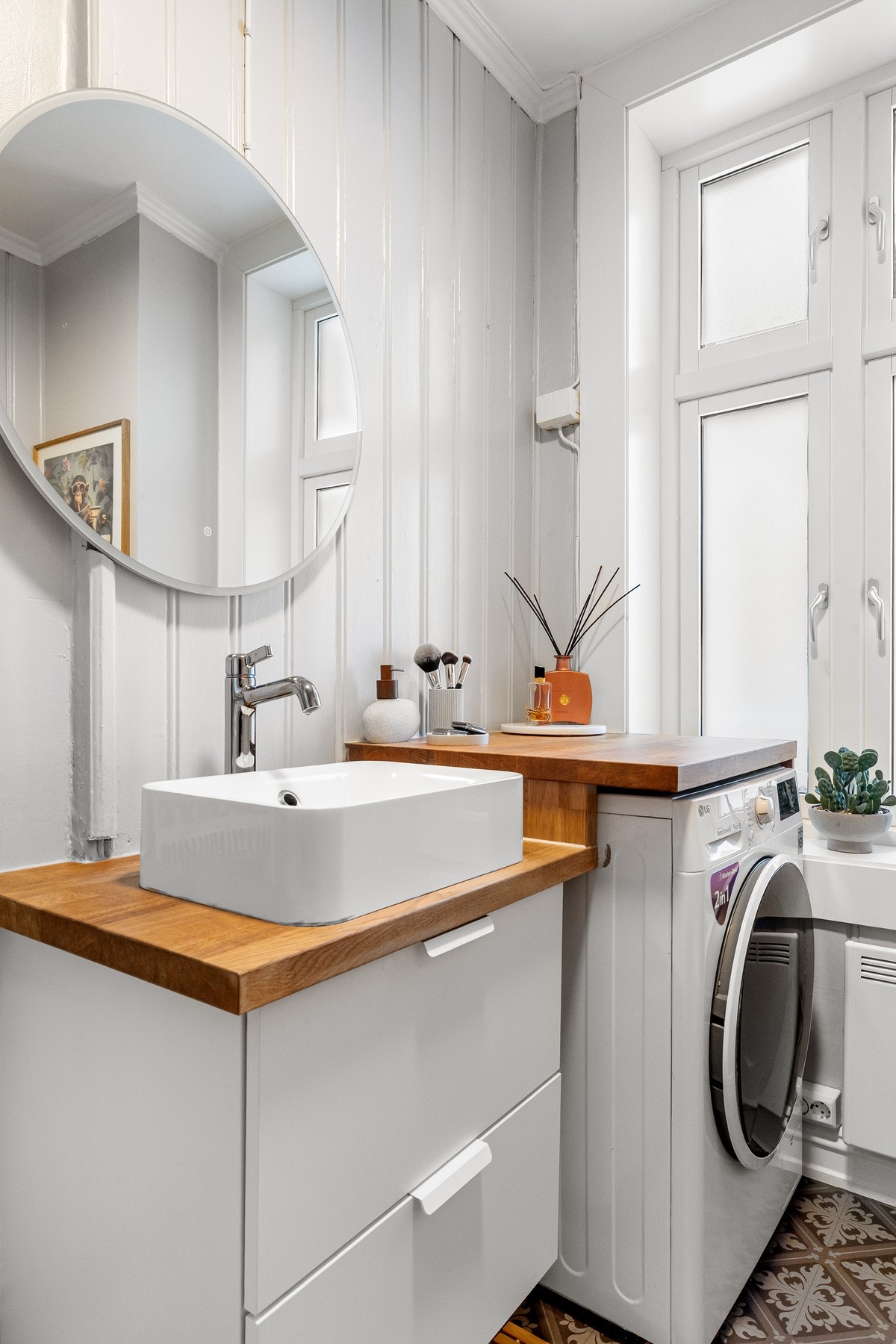 Opplegg for vaskemaskin. Galleribilde