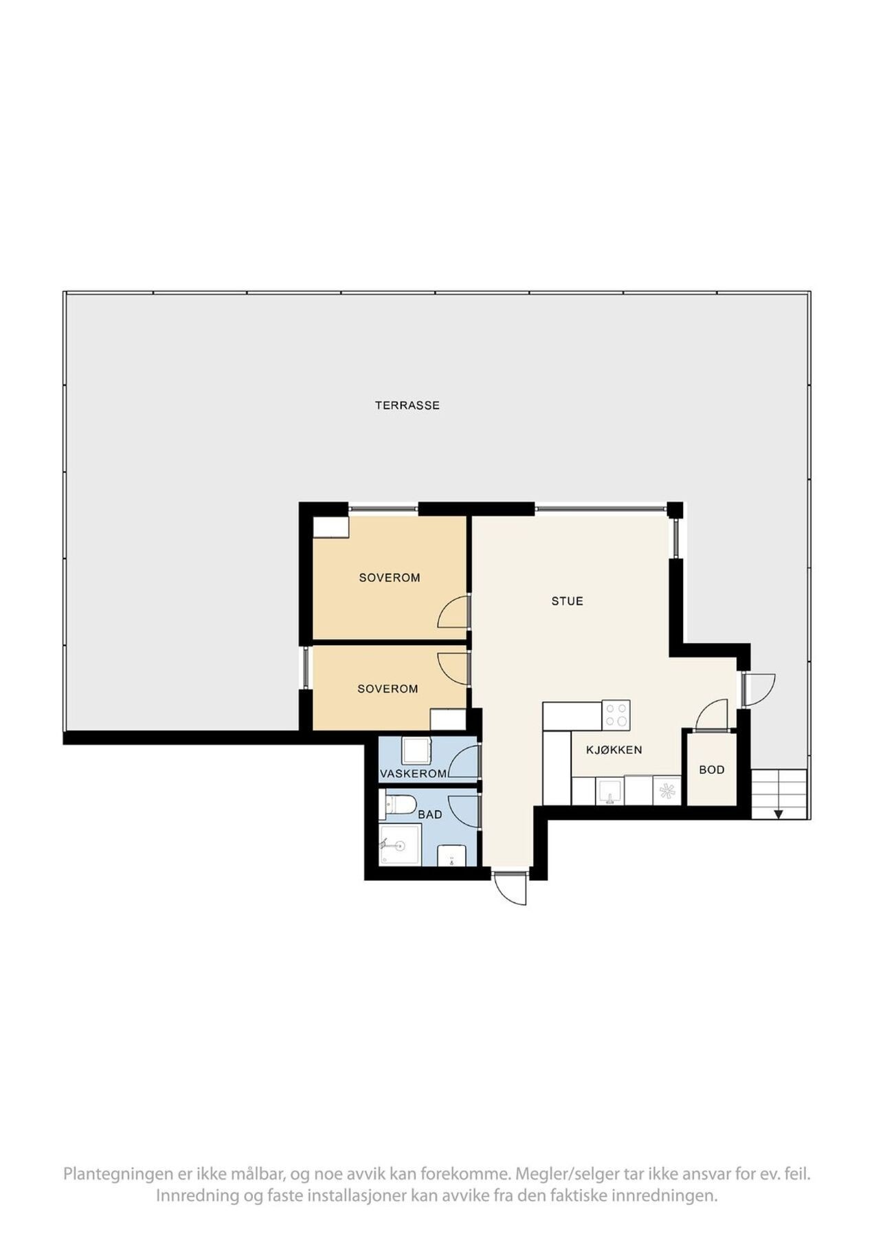 Plantegning - Underetasje utleiedel Galleribilde