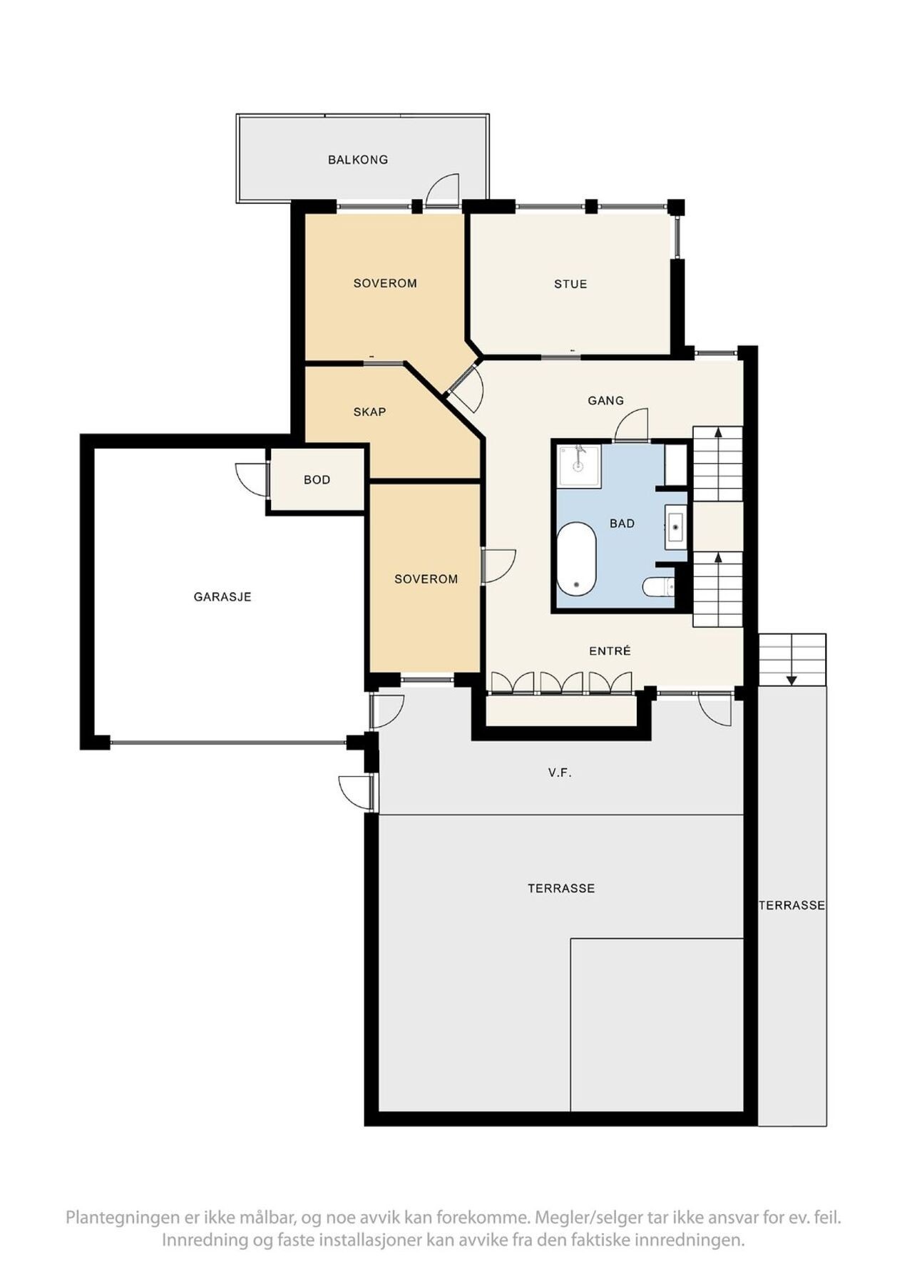 Plantegning 1. etasje Galleribilde