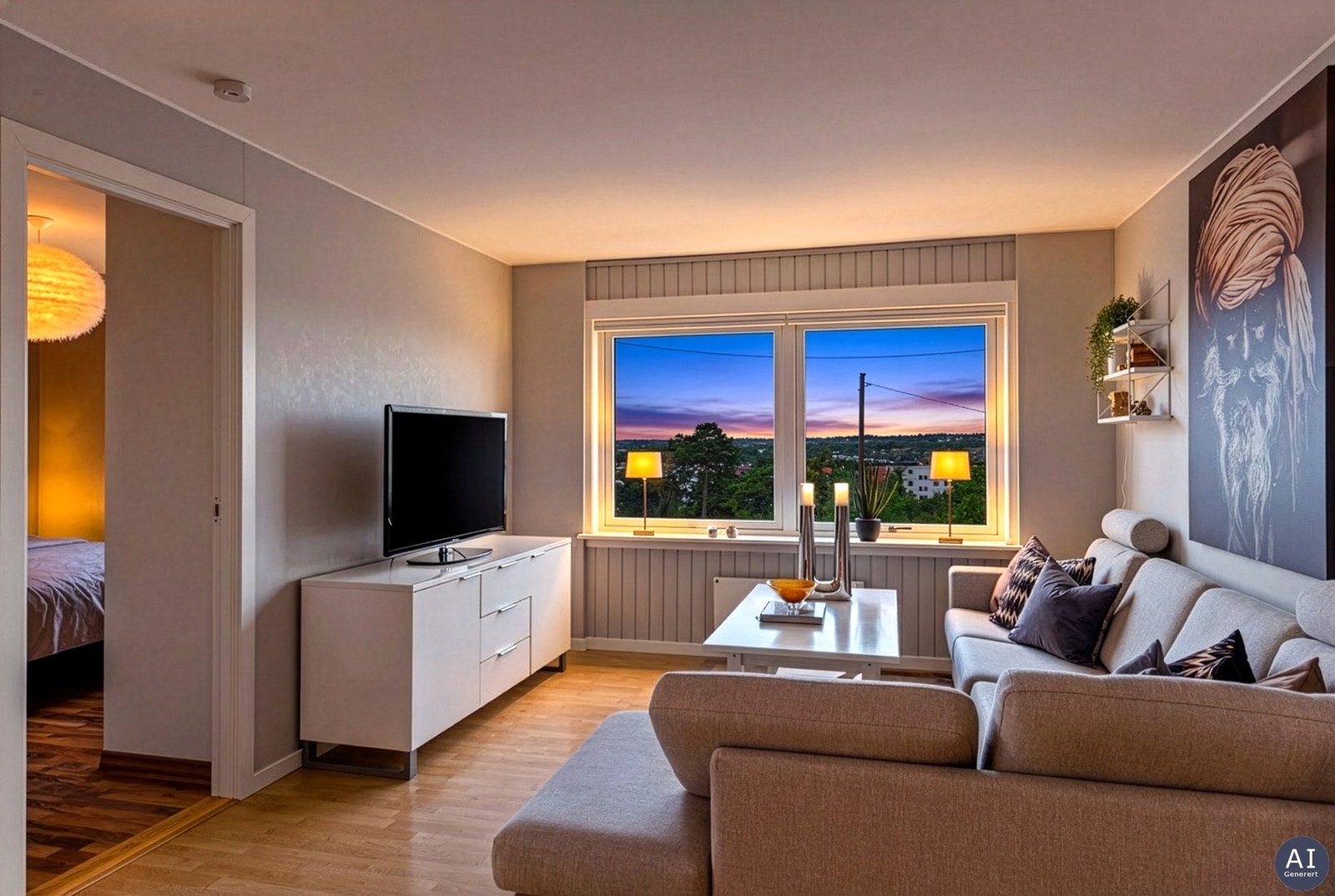 Fin utsikt fra de fleste vinduer. Galleribilde