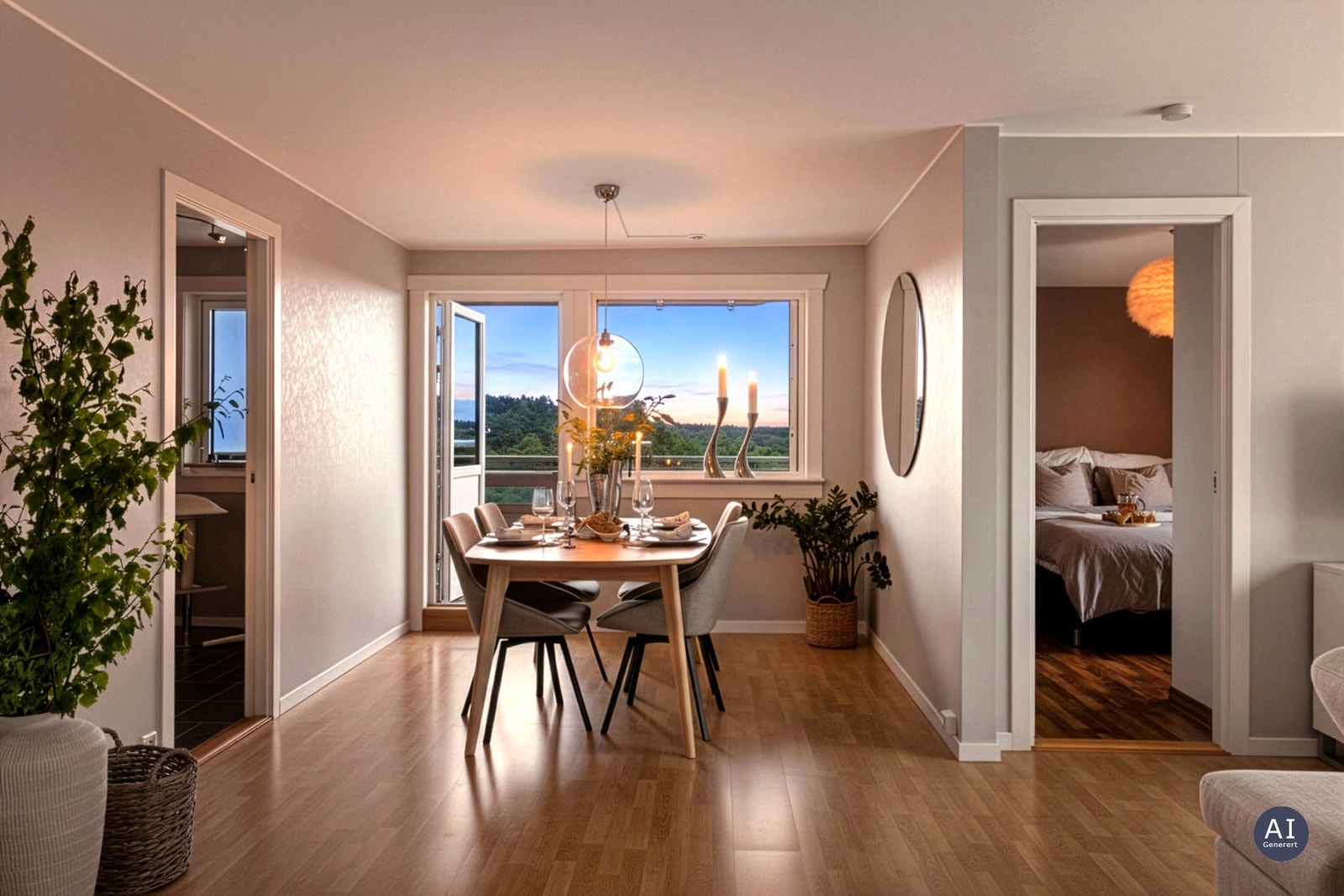 Fra stuen er det utgang til en innglassert balkong på ca 15 m2. Galleribilde