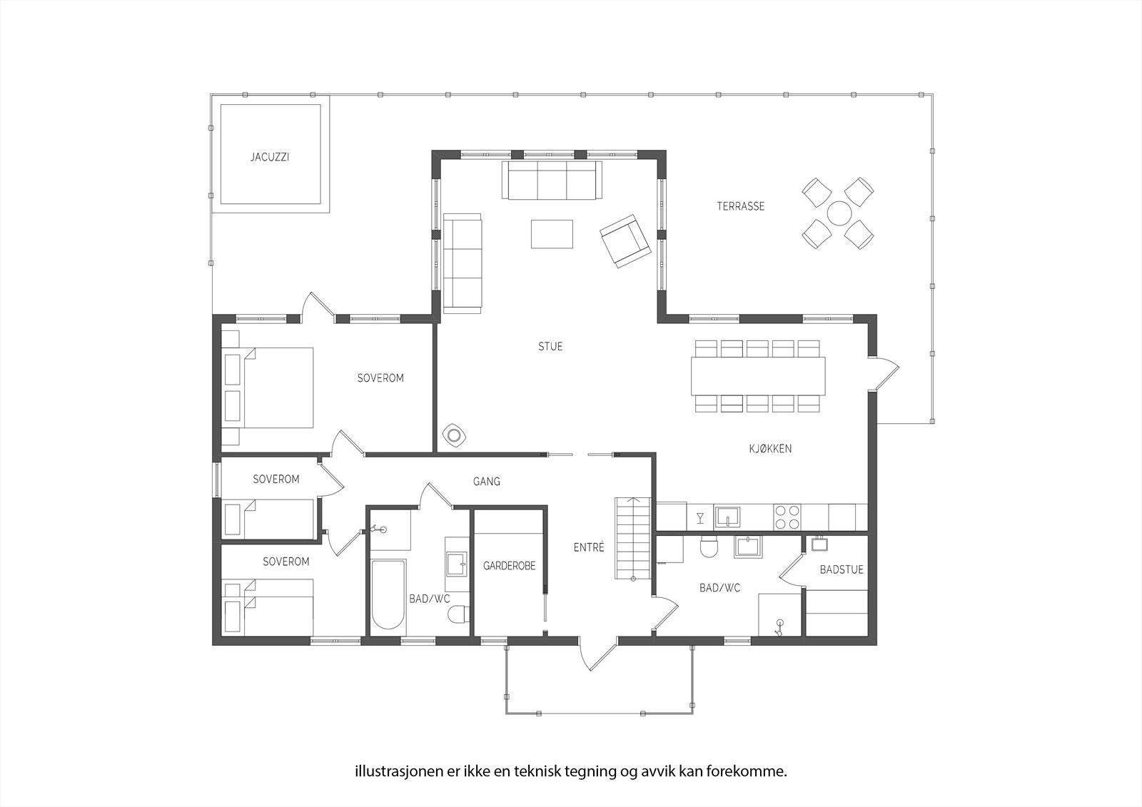 Plantegning 1. etasje Galleribilde