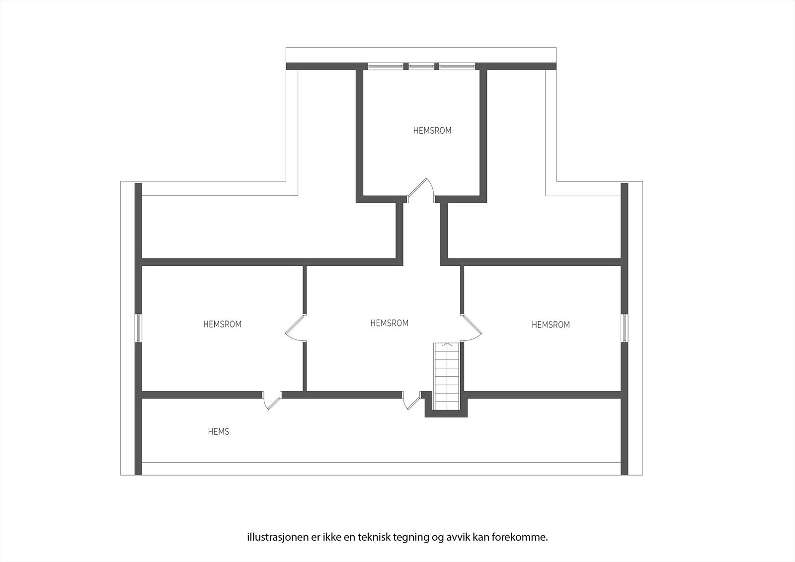 Plantegning 2. etasje Galleribilde