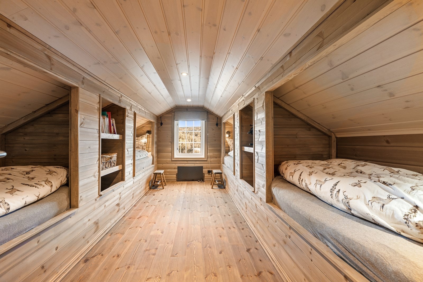 Loftsrom 3 er det perfekte rommet til barna med spesial bygget senger langs vegene. Galleribilde