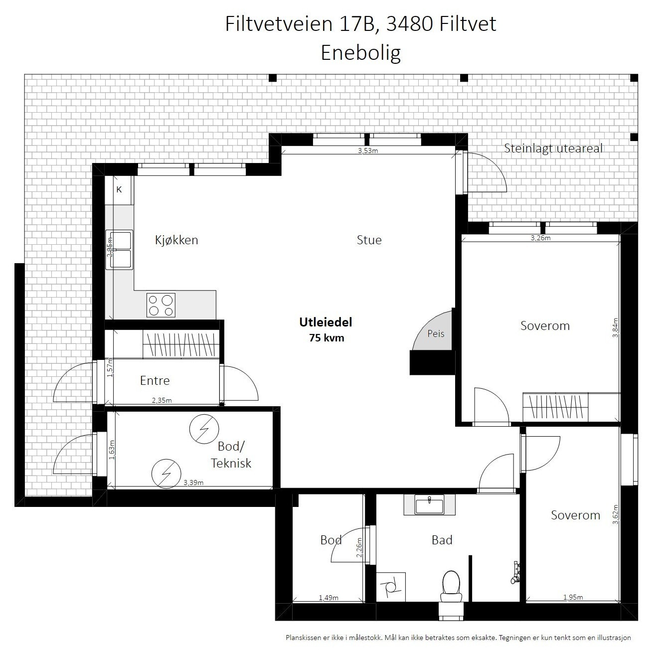Plantegning underetasje. Galleribilde