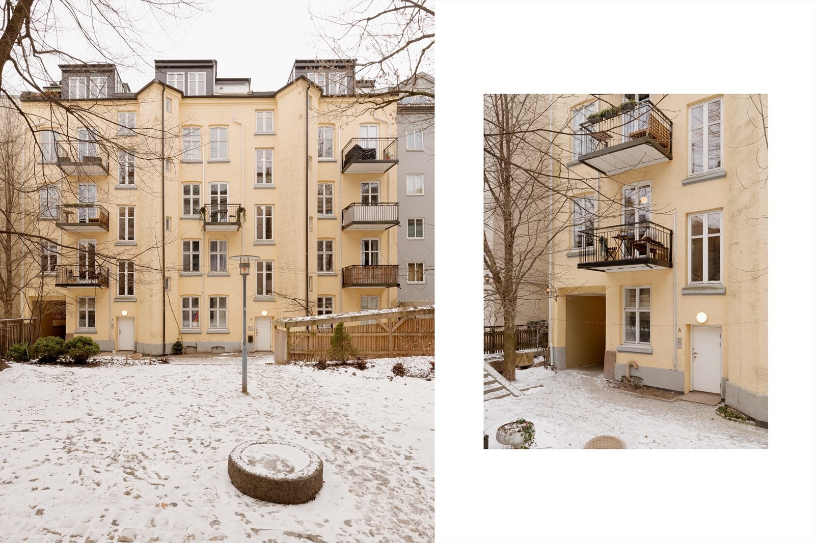 Bygården fra 1900 ligger tilbaketrukket til, med en rolig og skjermet bakgård. Galleribilde