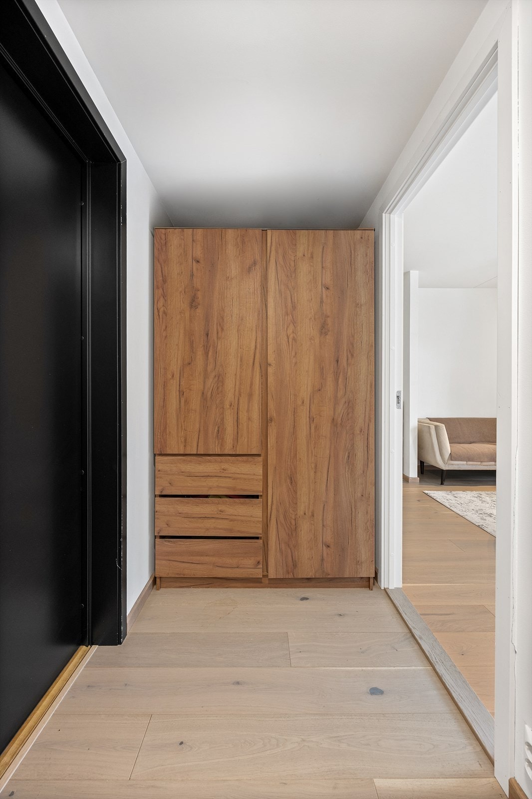 I entréen er det god plass til oppbevaring av yttertøy og sko Galleribilde