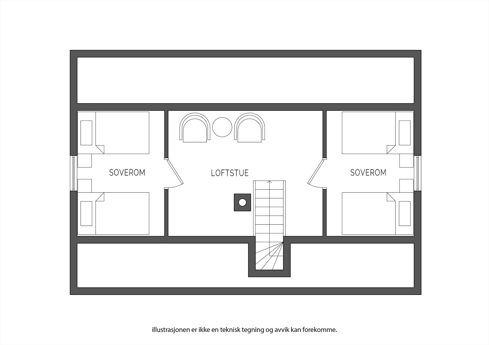Plantegning, loft Galleribilde