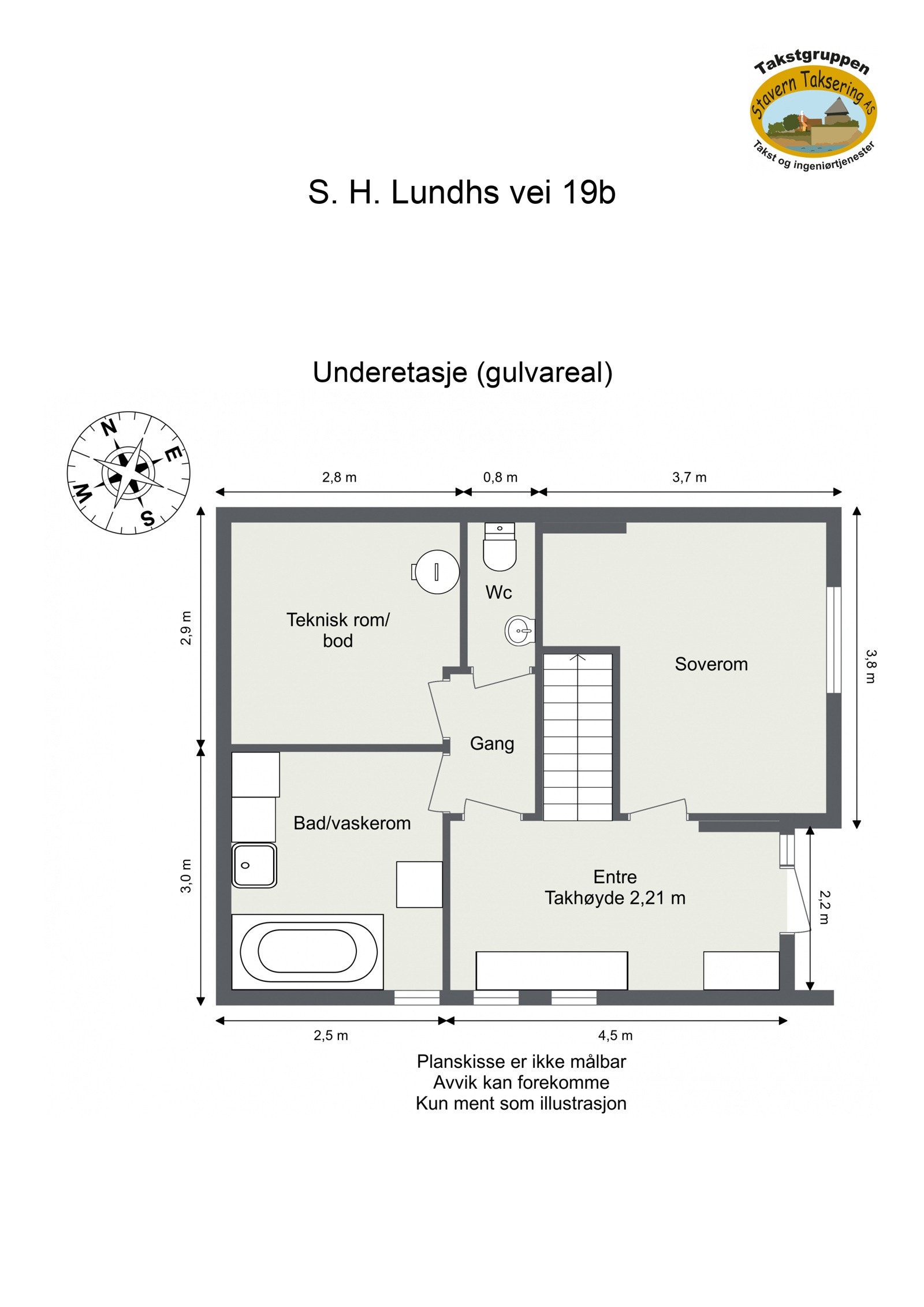 Plantegning kjeller. Galleribilde
