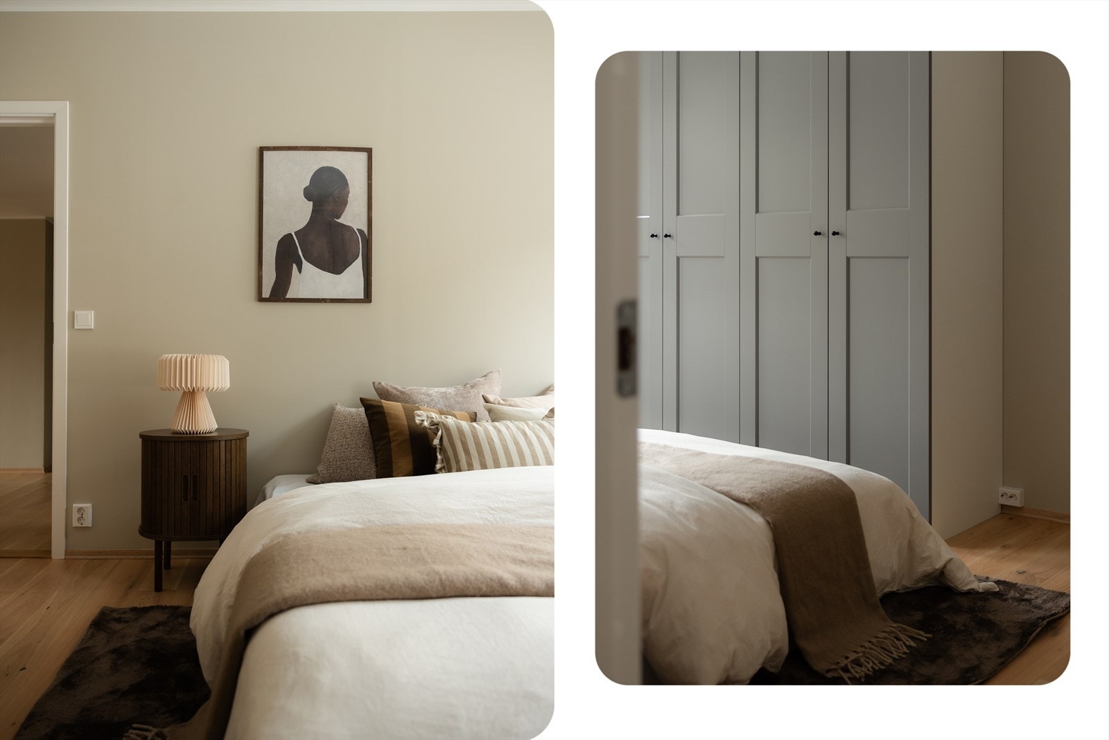 Det er god plass til å møblere med dobbeltseng og nattbord Galleribilde