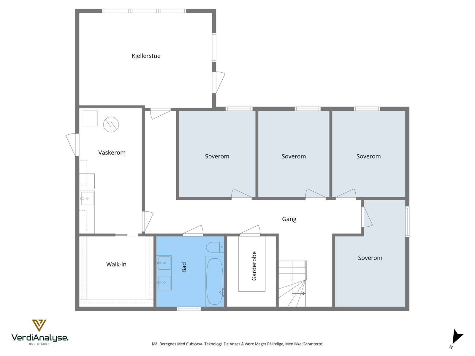 Plantegning underetasje Galleribilde