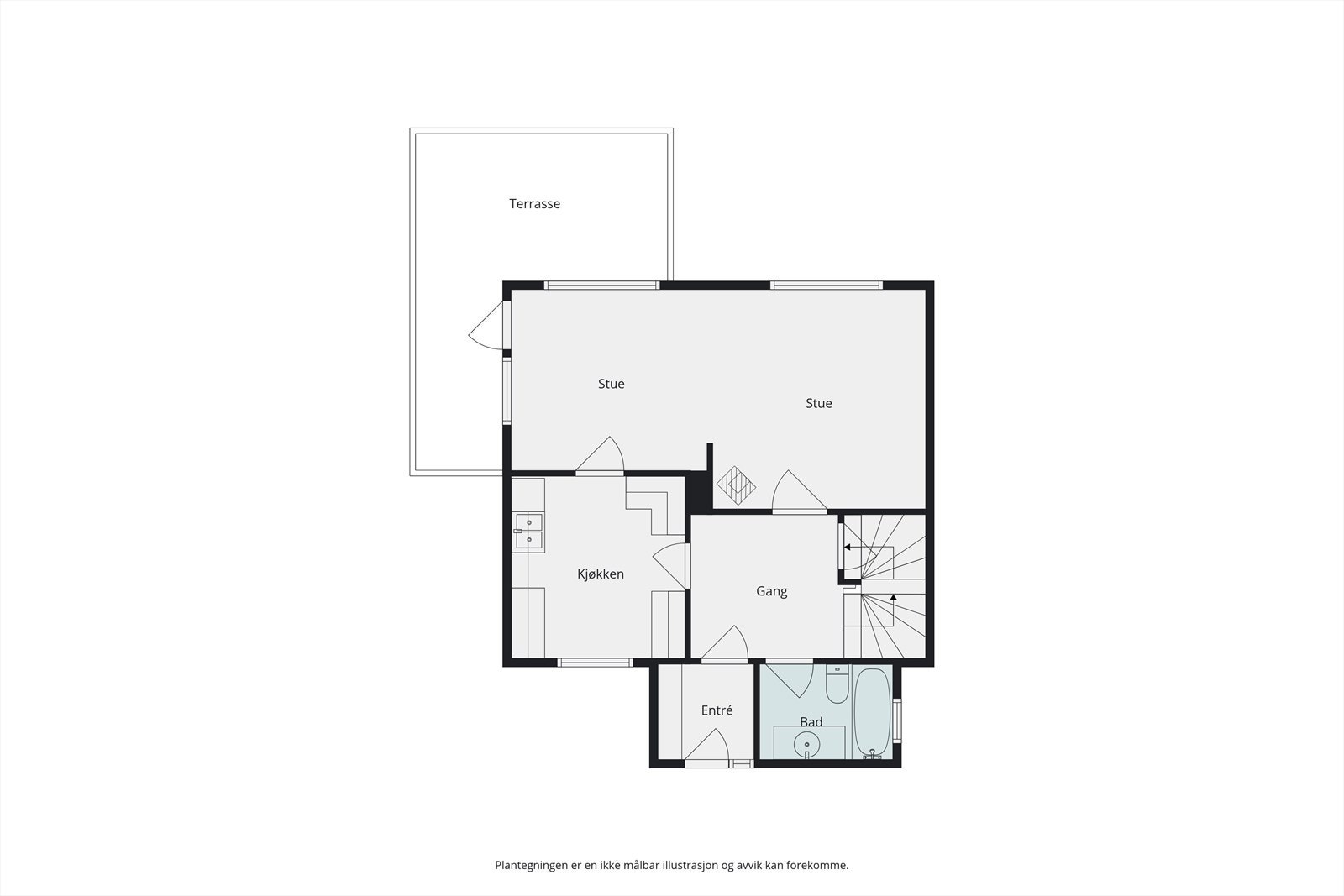 Plantegning 1. etg. Galleribilde