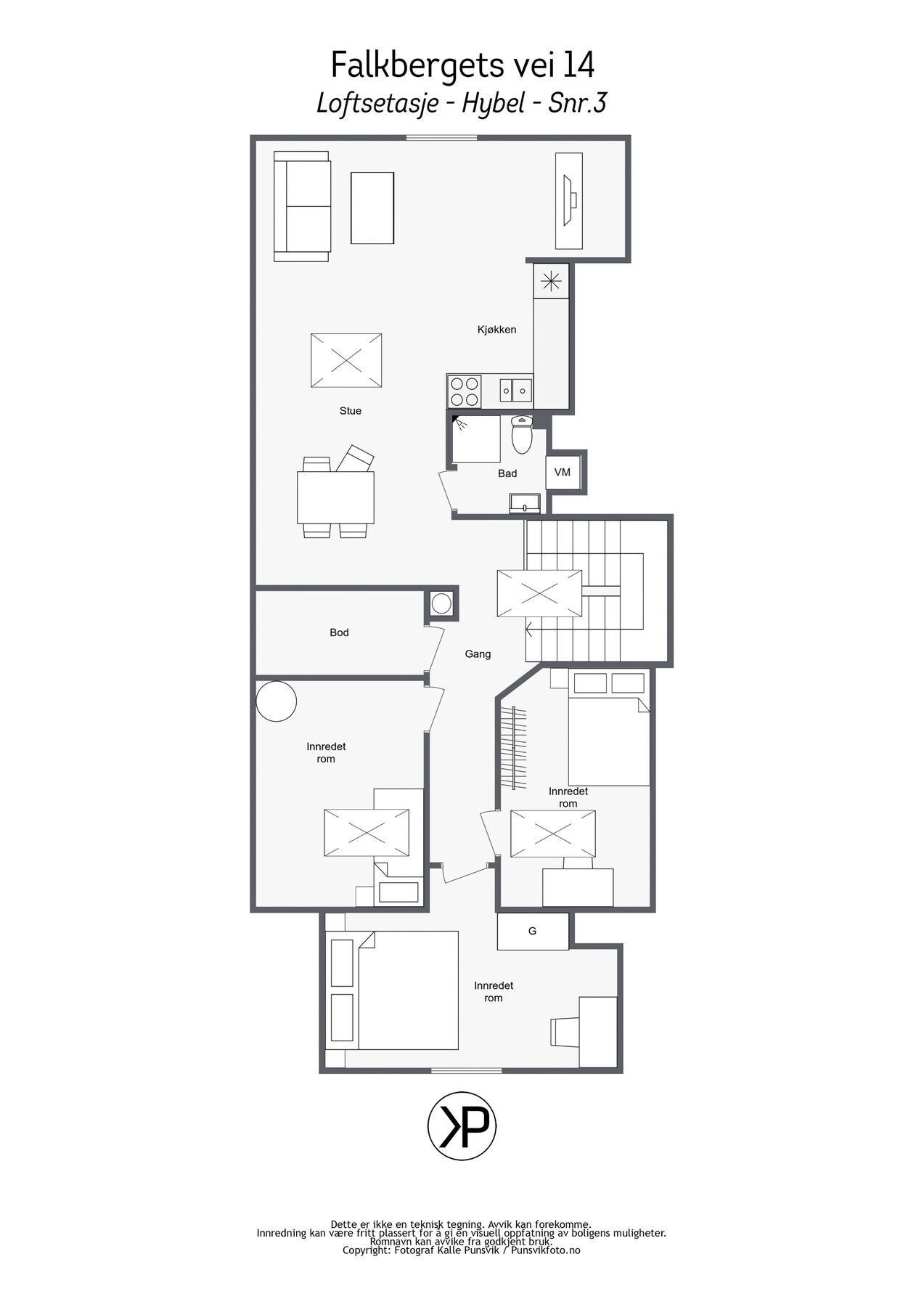 Plantegning loft Galleribilde