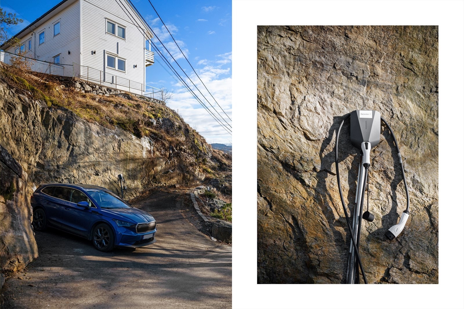 - Boligen har installert elbil-lader på den faste parkeringsplassen - Galleribilde