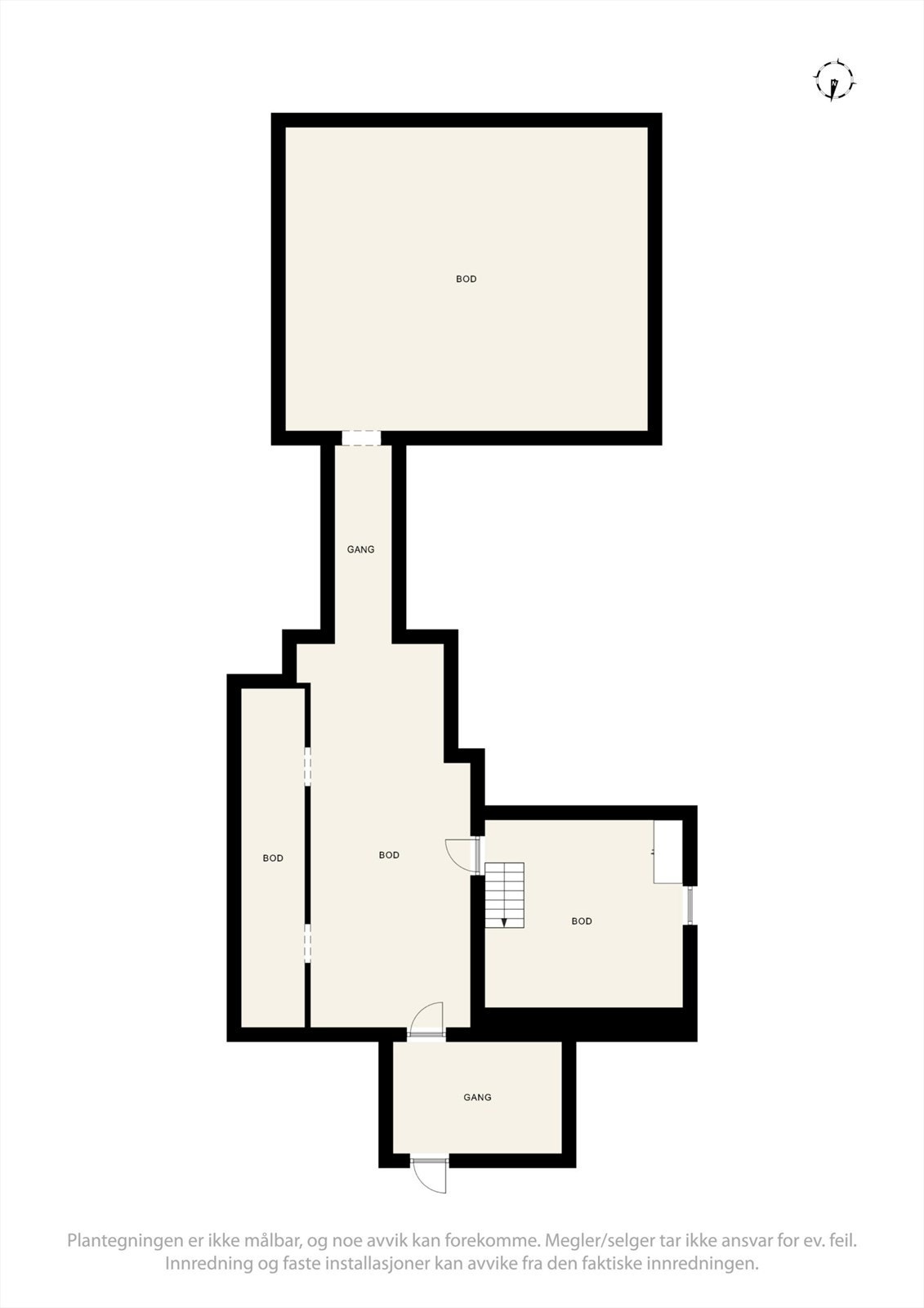 Plantegning, kjeller. Galleribilde