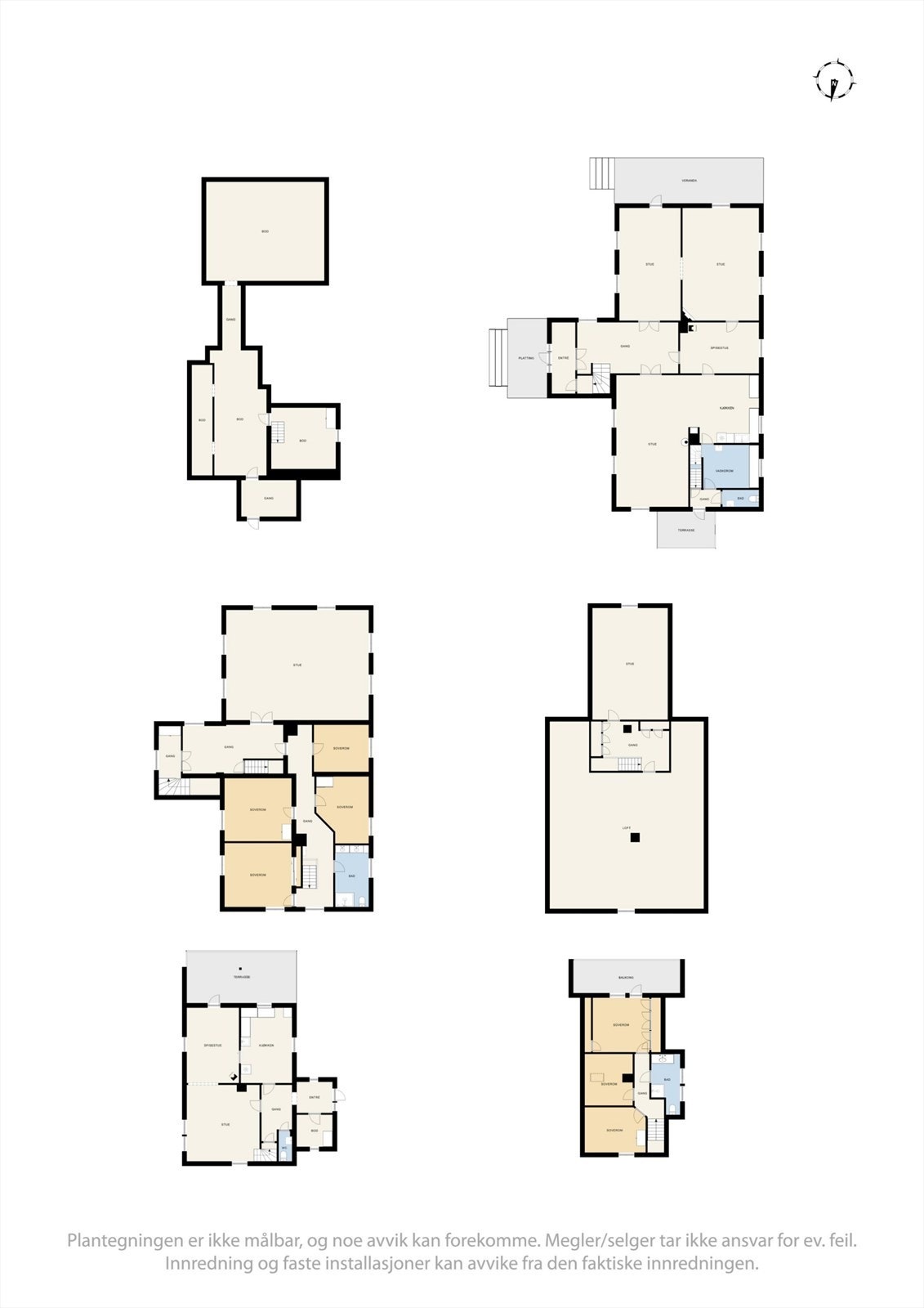 Plantegninger av begge bygg. Galleribilde
