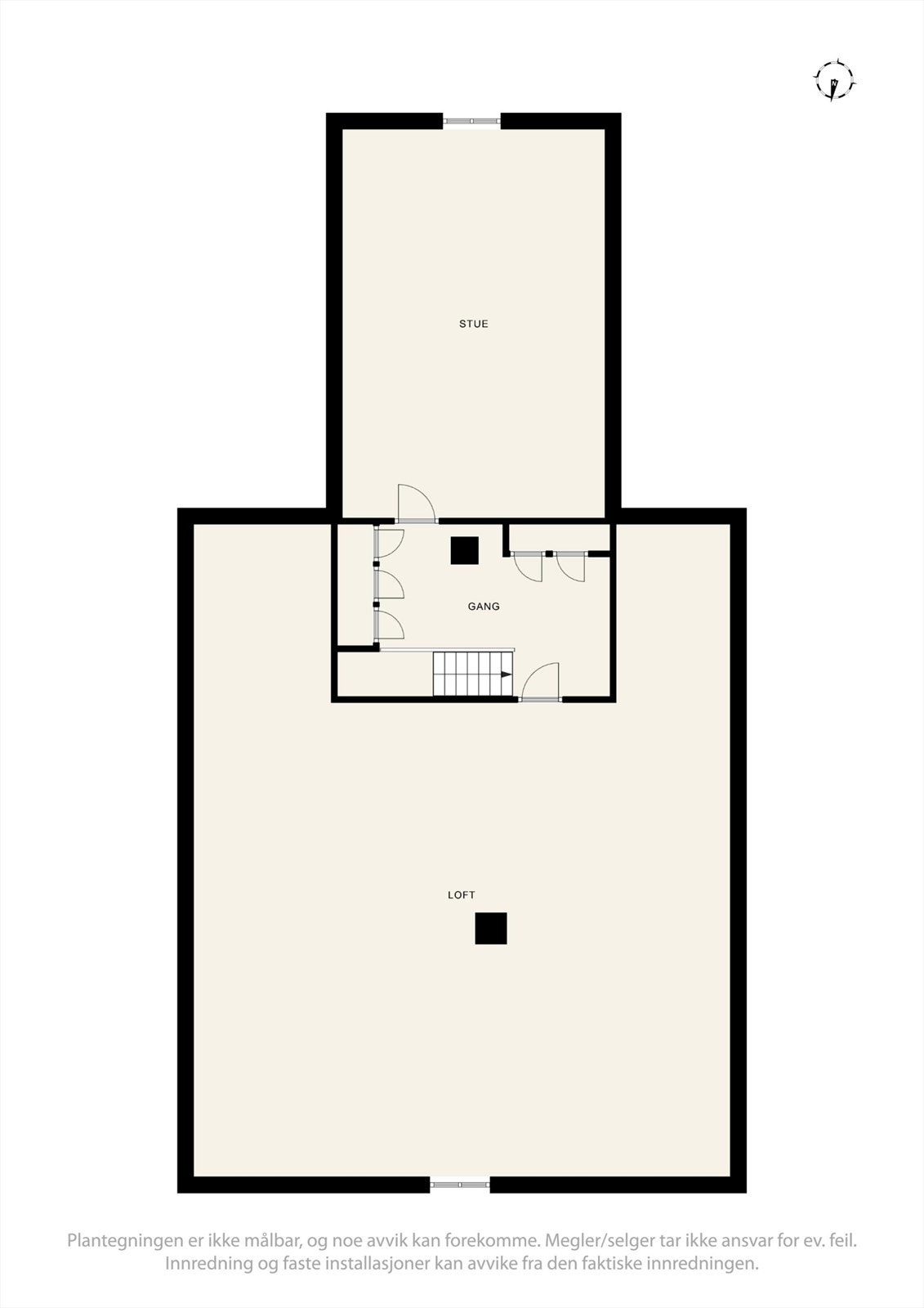 Plantegning, loftsetasjen. Galleribilde