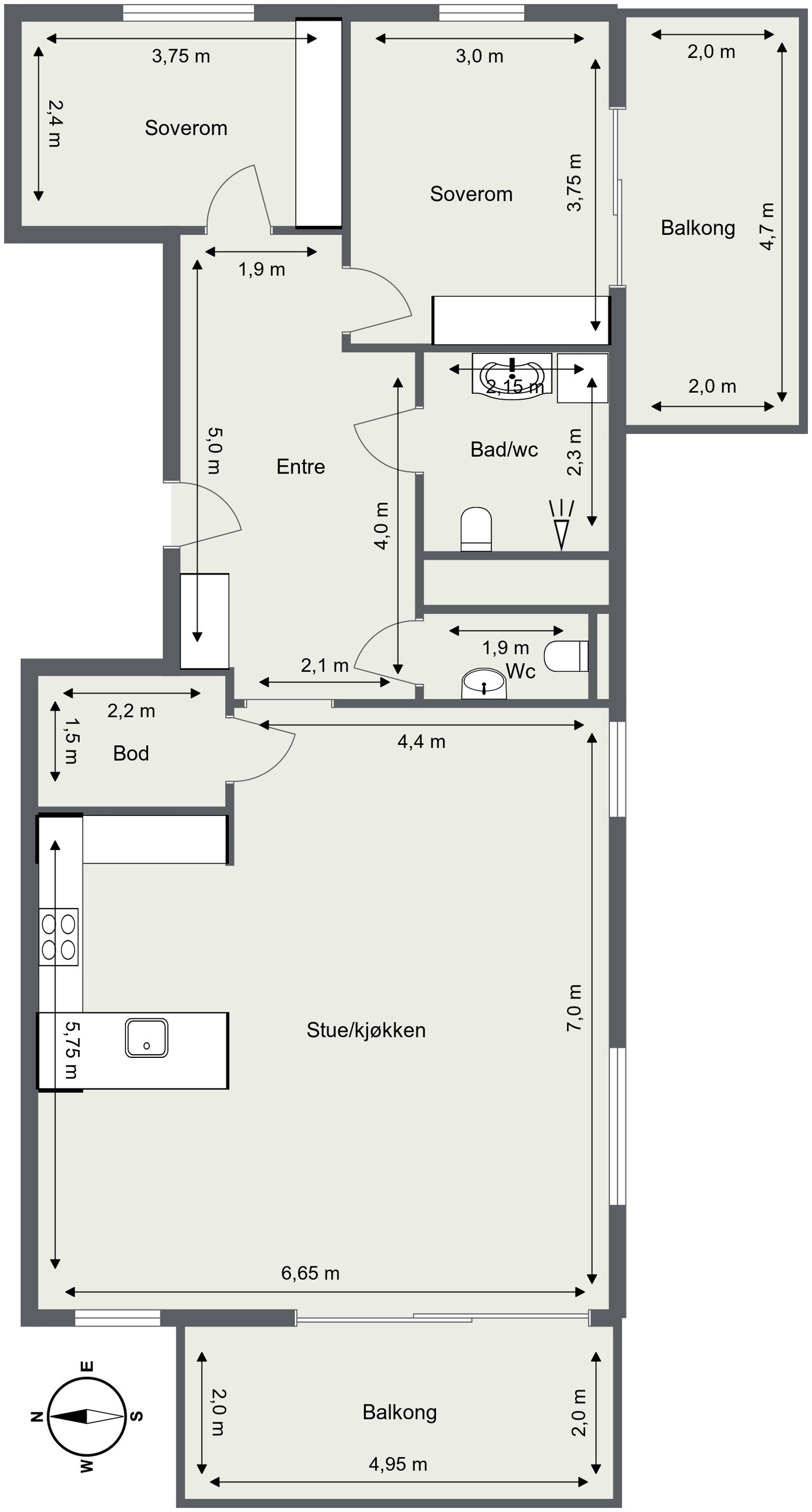 Plantegning Galleribilde