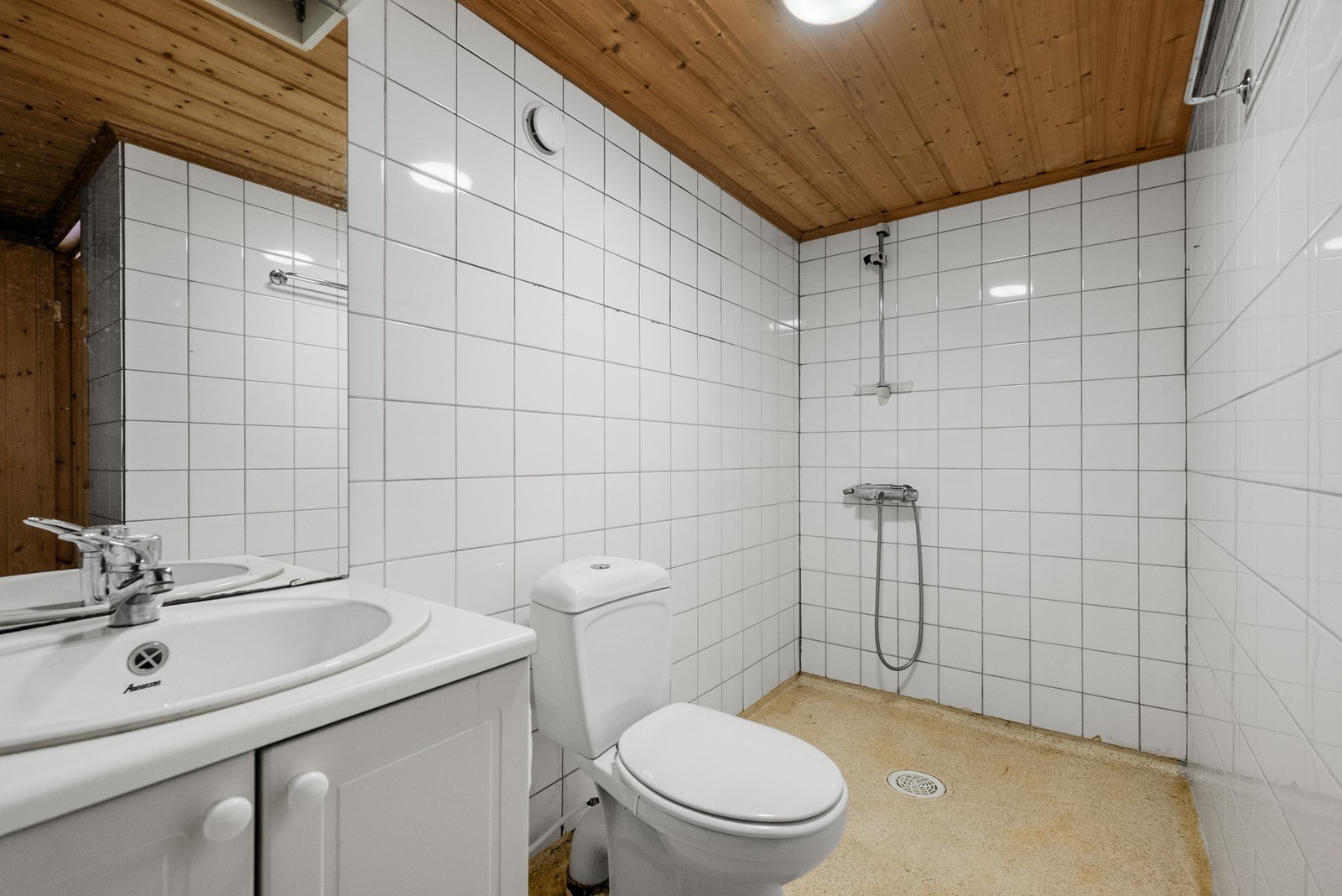 Badet i kjeller har ukjent byggeår. Trengs oppgradering. Galleribilde