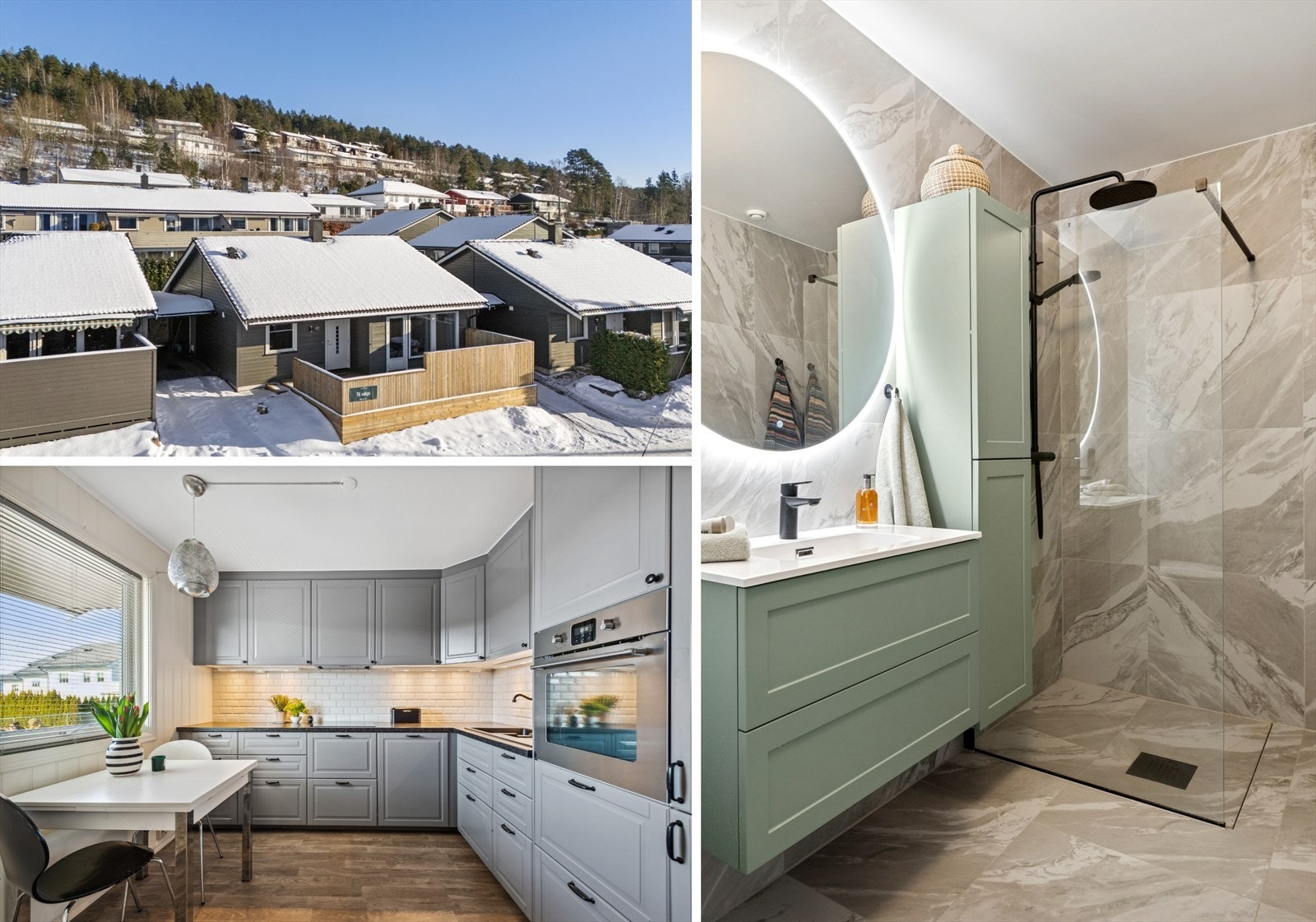 Velkommen til Porfyrsvingen 40 - en tiltalende kjedet enebolig med ettertraktet og vestvendt beliggenhet i solrike og rolige omgivelser. Galleribilde