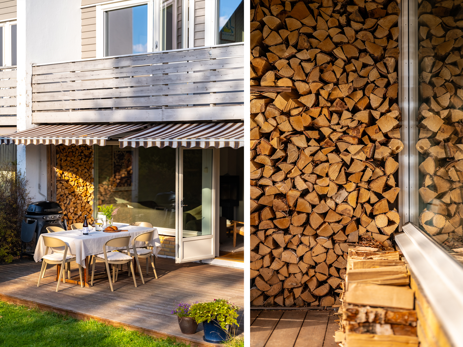 God plass til oppbevaring av ved Galleribilde