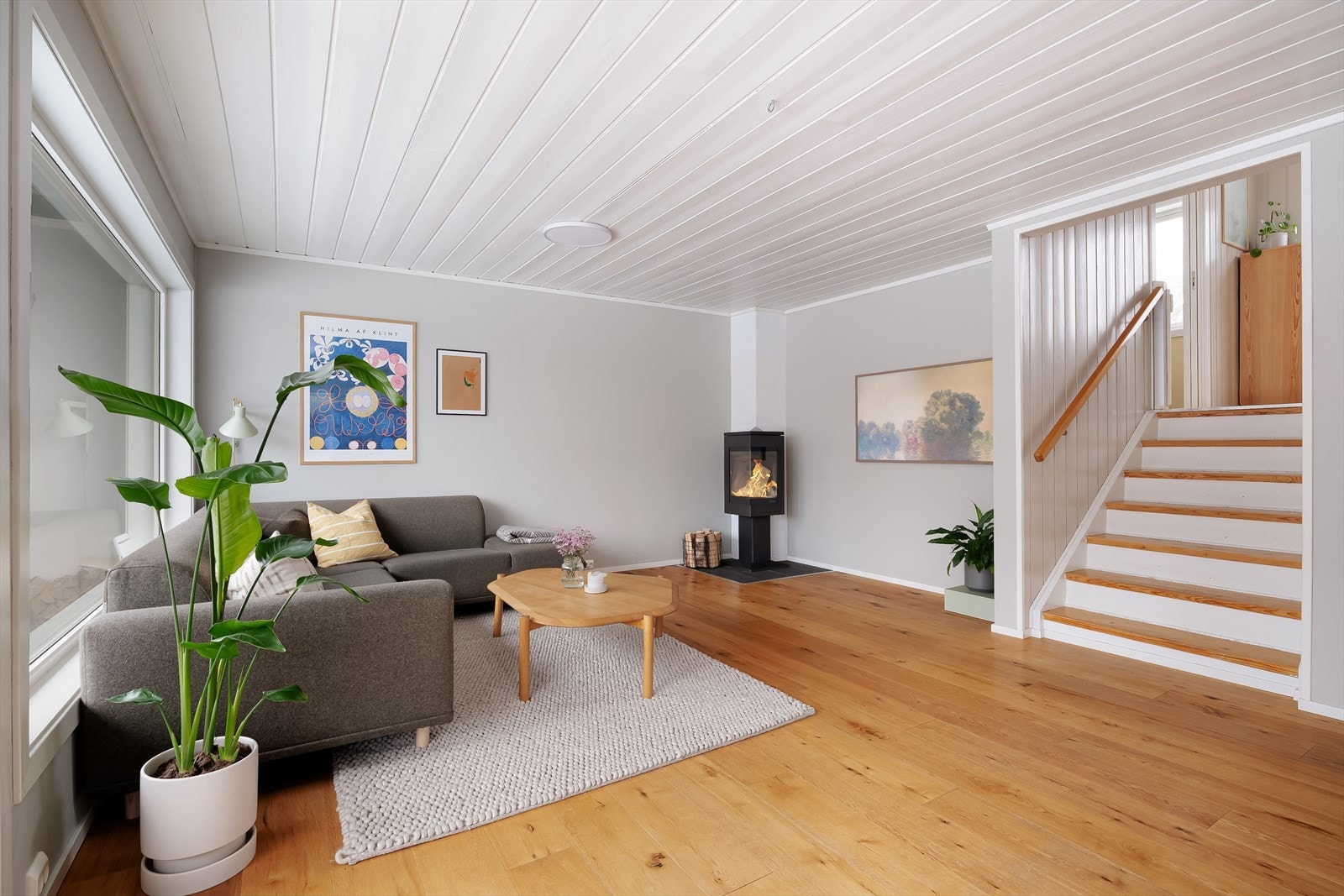 Flere av ytterveggene i huset ble etterisolert og omkledd i 2012 Galleribilde