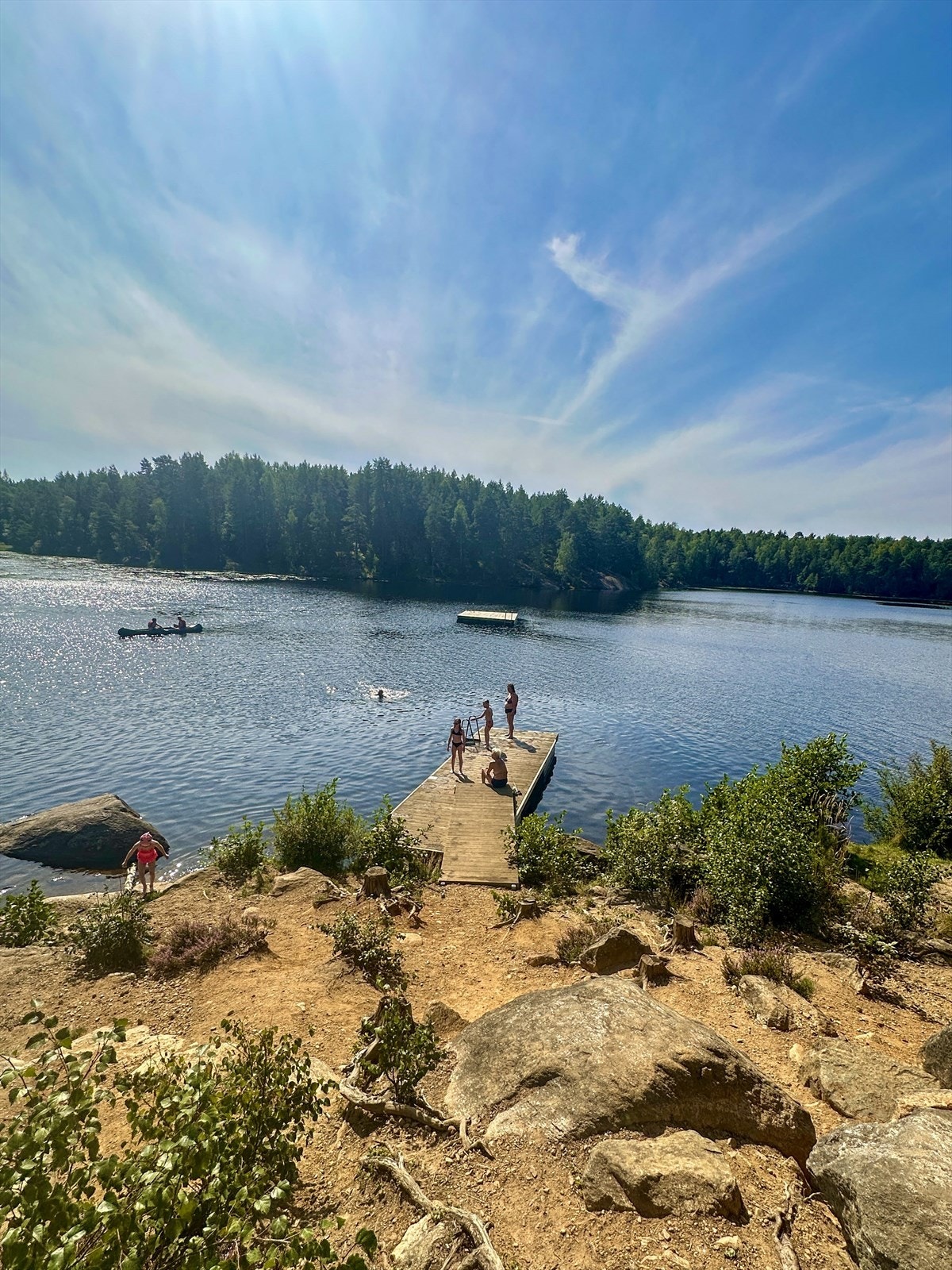 Ulsrudvann er perfekt for bading og padleturer Galleribilde