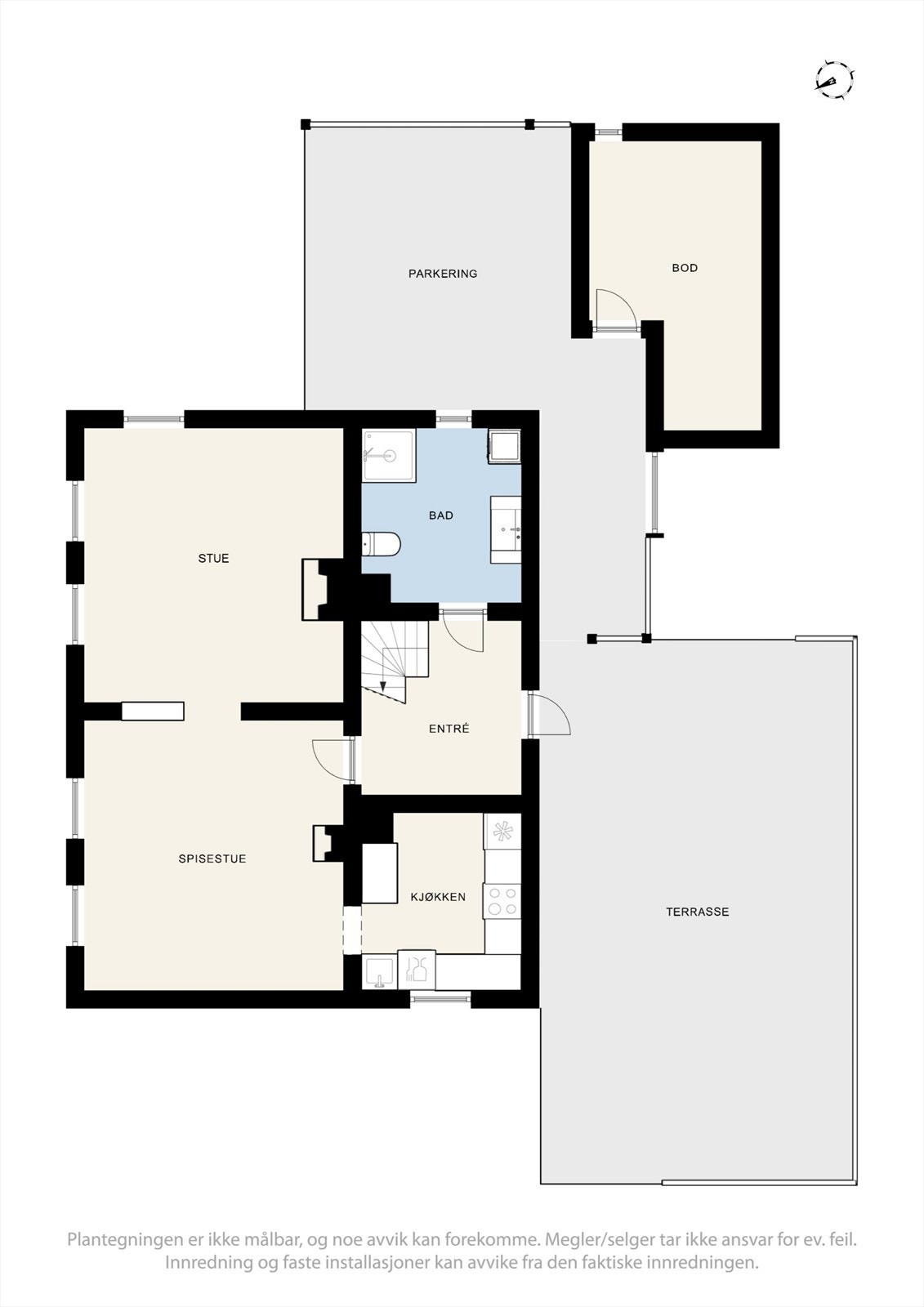 Plantegning 1.etasje Galleribilde