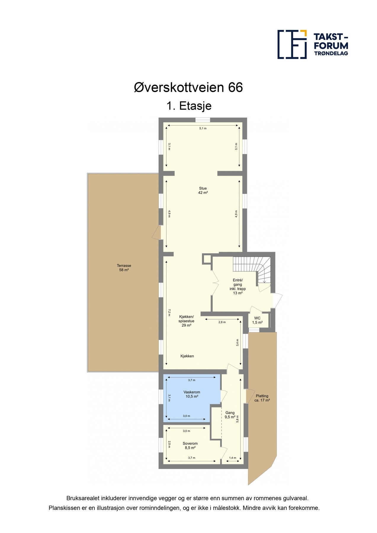 Planskisse 1.etasje. Galleribilde