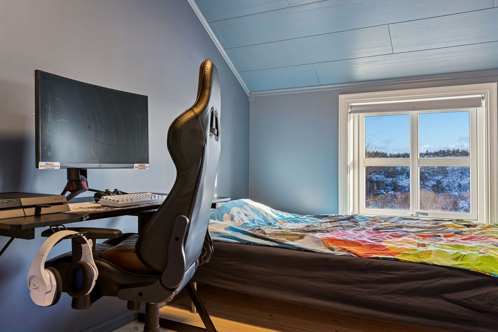 Soverom som måler 8 kvadratmeter. Galleribilde