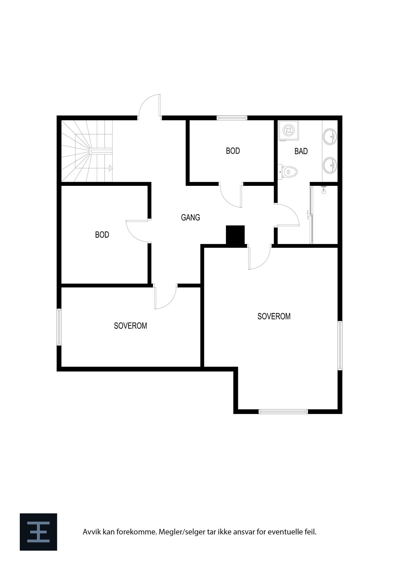 Plantegning underetasje Galleribilde