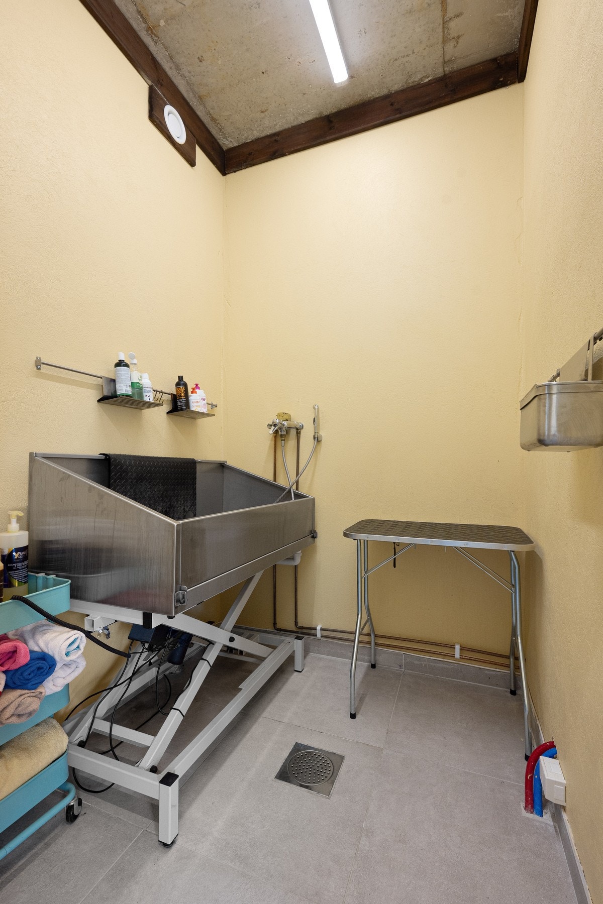 "Klipperom og hundespa". Rommet er også planlagt som vaskeri til
selskapslokalet hvis det er ønskelig. Galleribilde