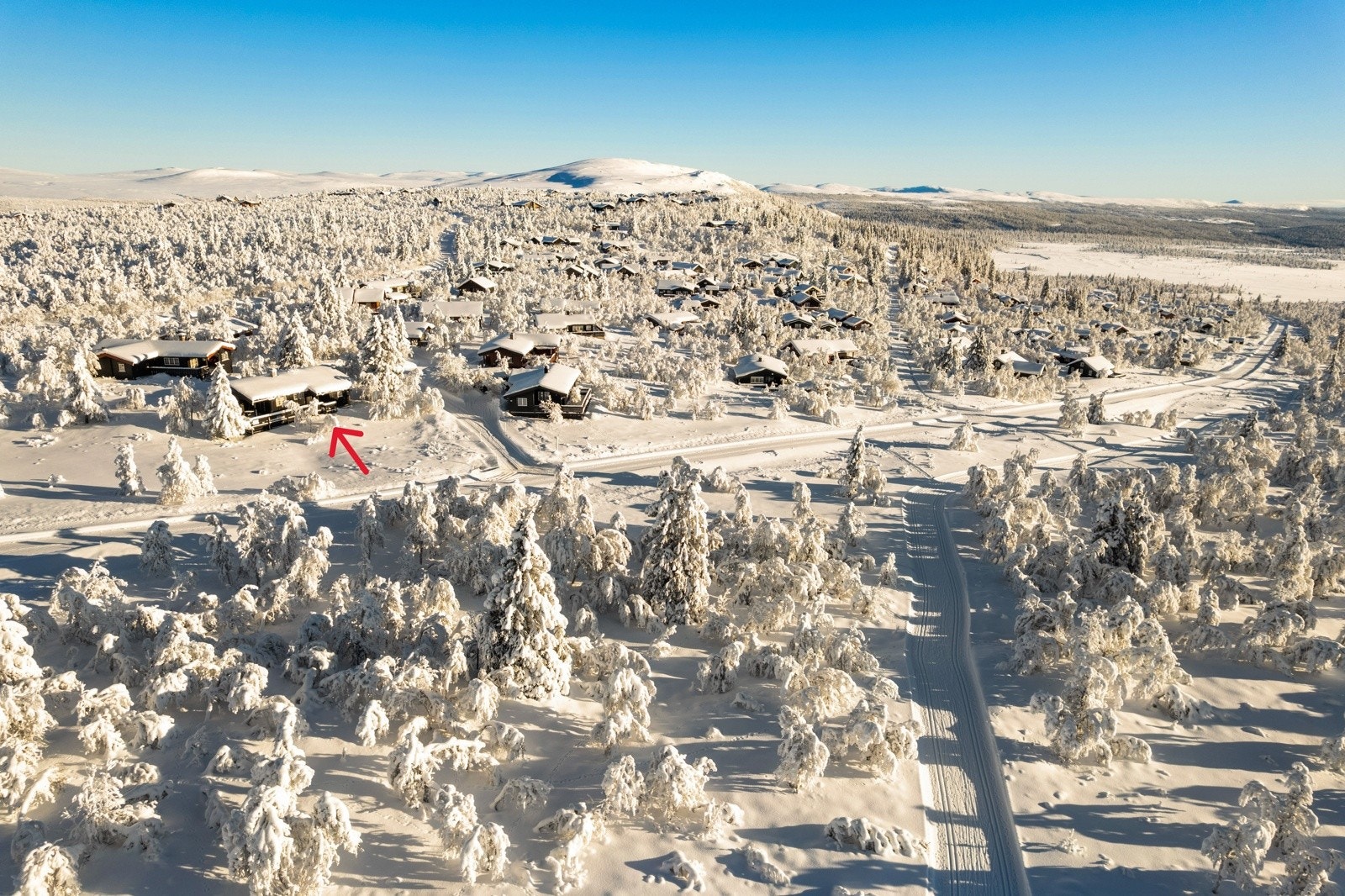 Her har du milevis med langrennsløyper som strekker seg i alle retninger, rett utenfor hyttedøra. Galleribilde